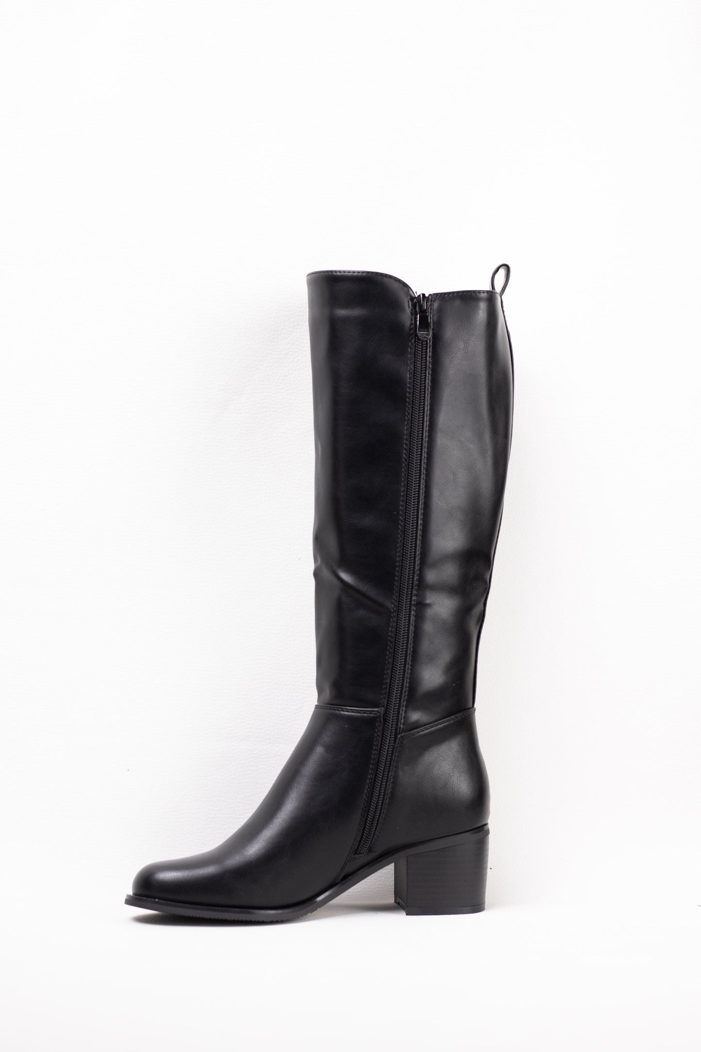 botas altas mujer con tacon gordo Negro 40