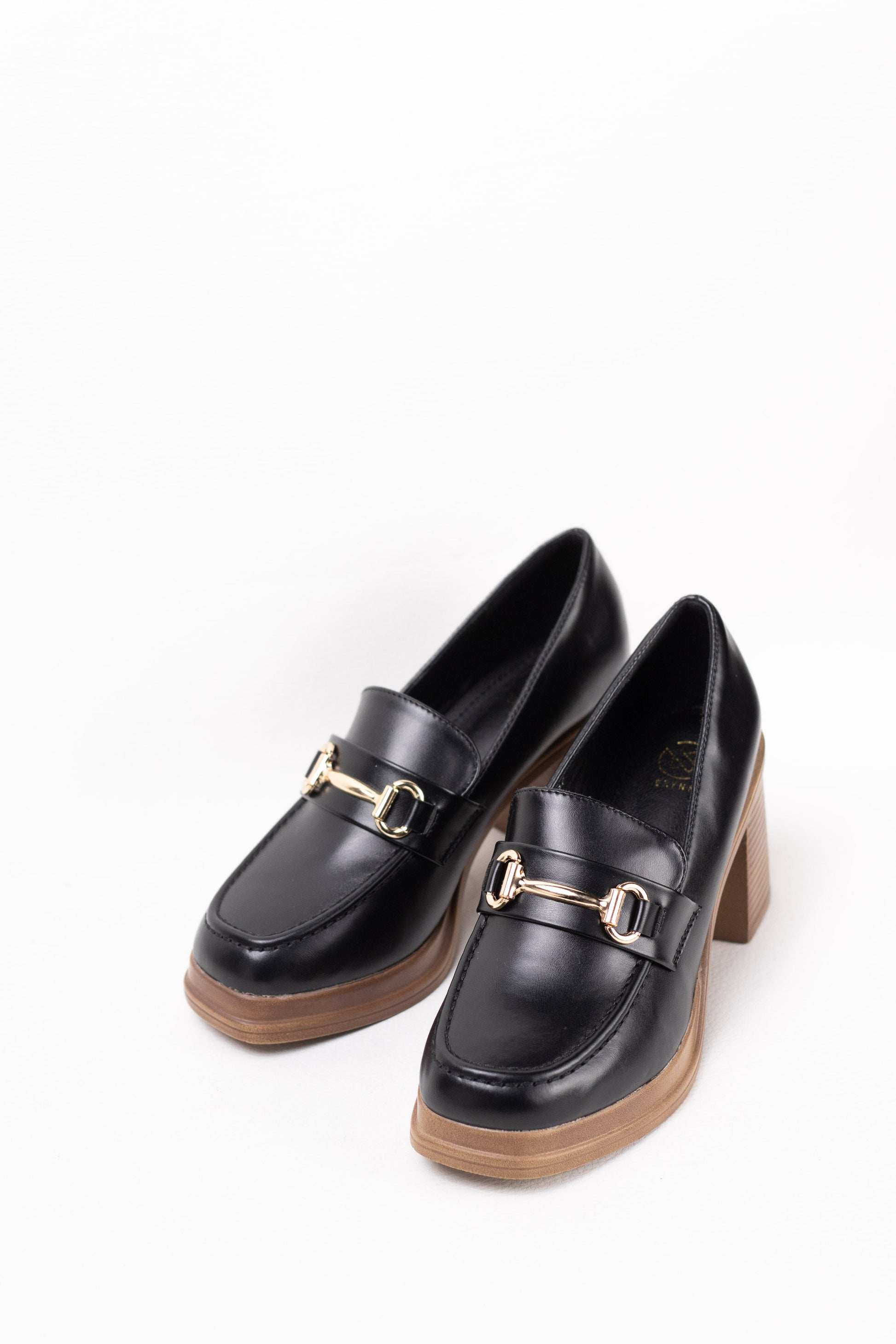 mocasin mujer con tacon alto y plataforma Negro 38