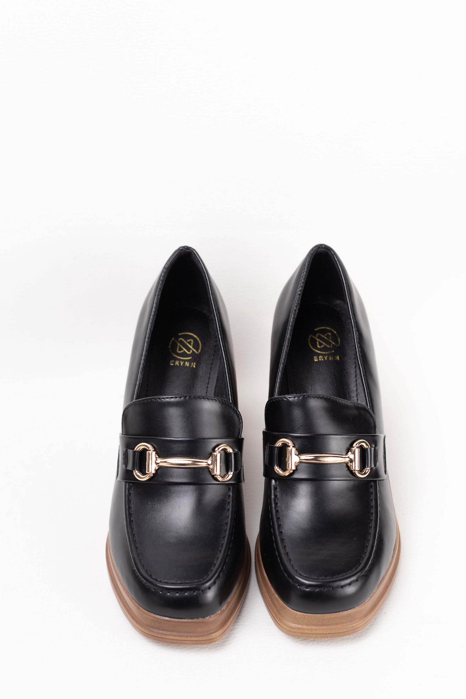 mocasin mujer con tacon alto y plataforma Negro 39