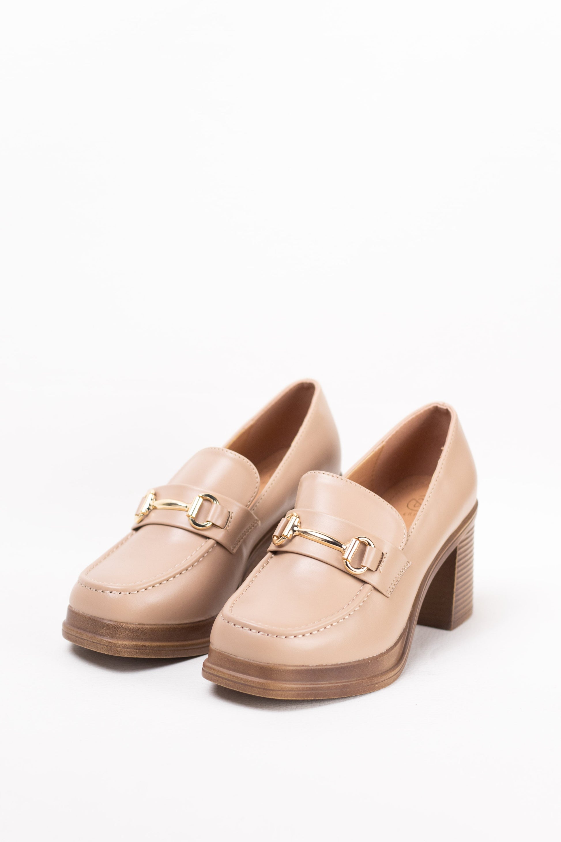 mocasin mujer con tacon alto y plataforma Khaki 40