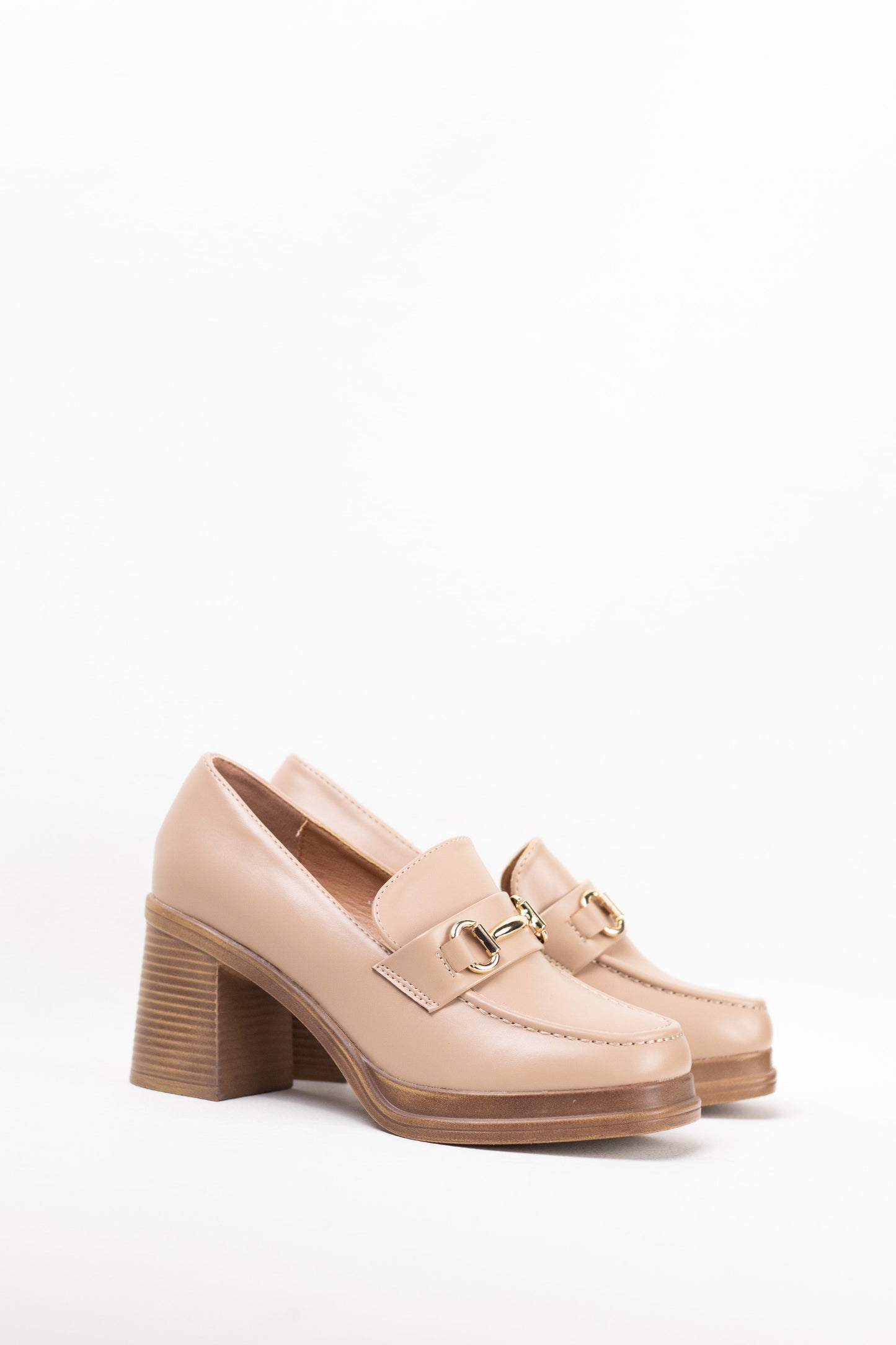 mocasin mujer con tacon alto y plataforma Khaki 41