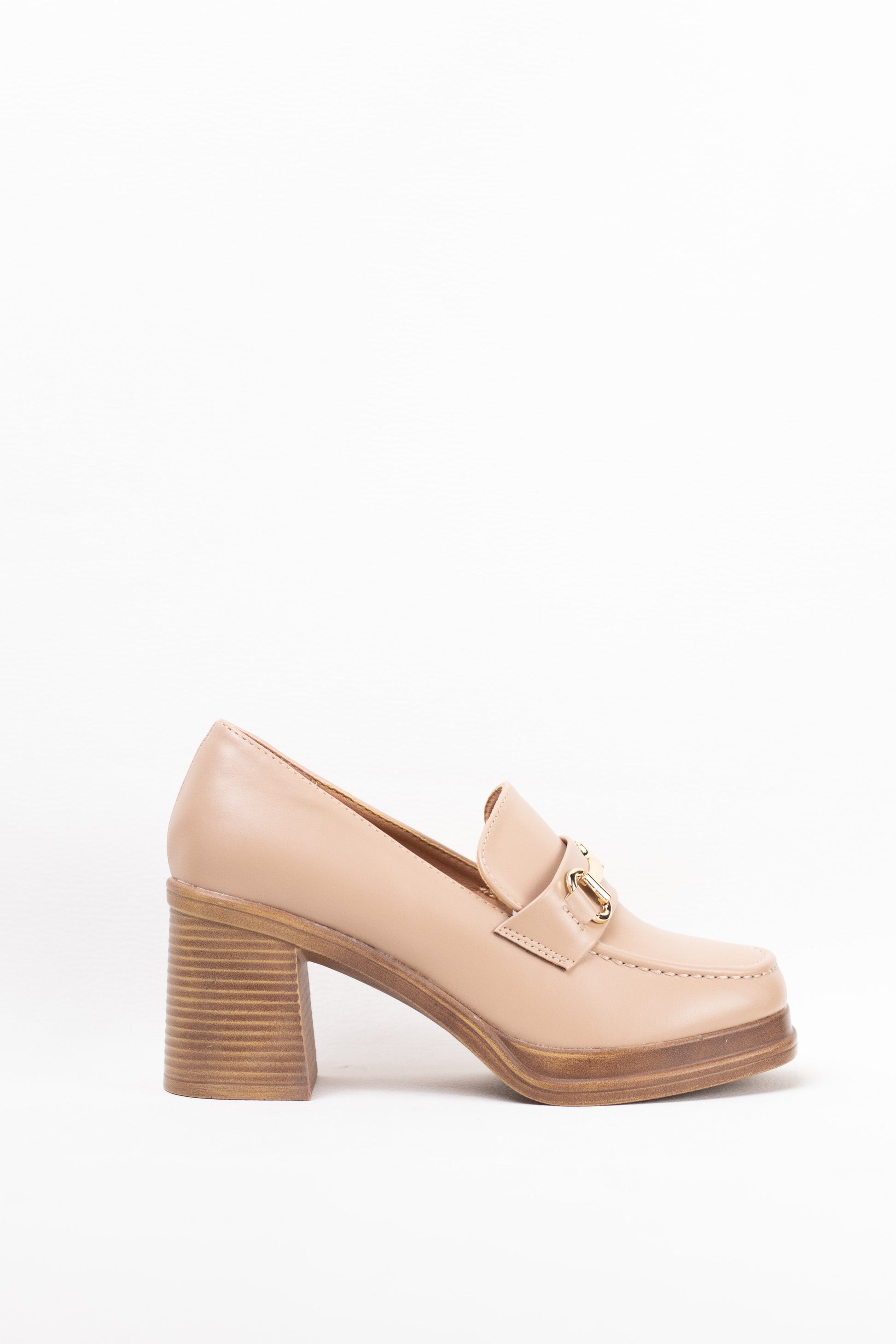 mocasin mujer con tacon alto y plataforma  