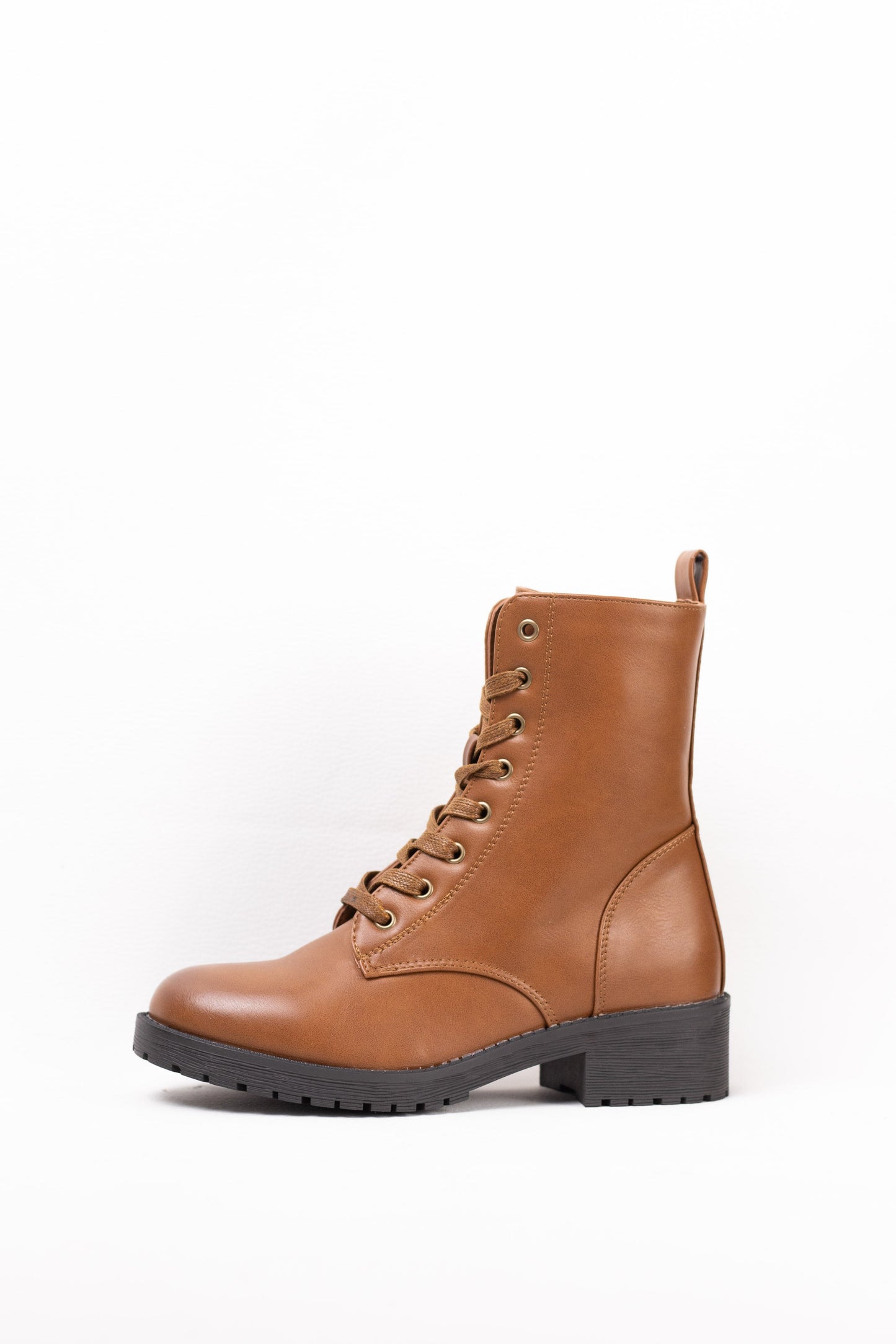 botas militares mujer mini plataforma con cremallera Camel 40