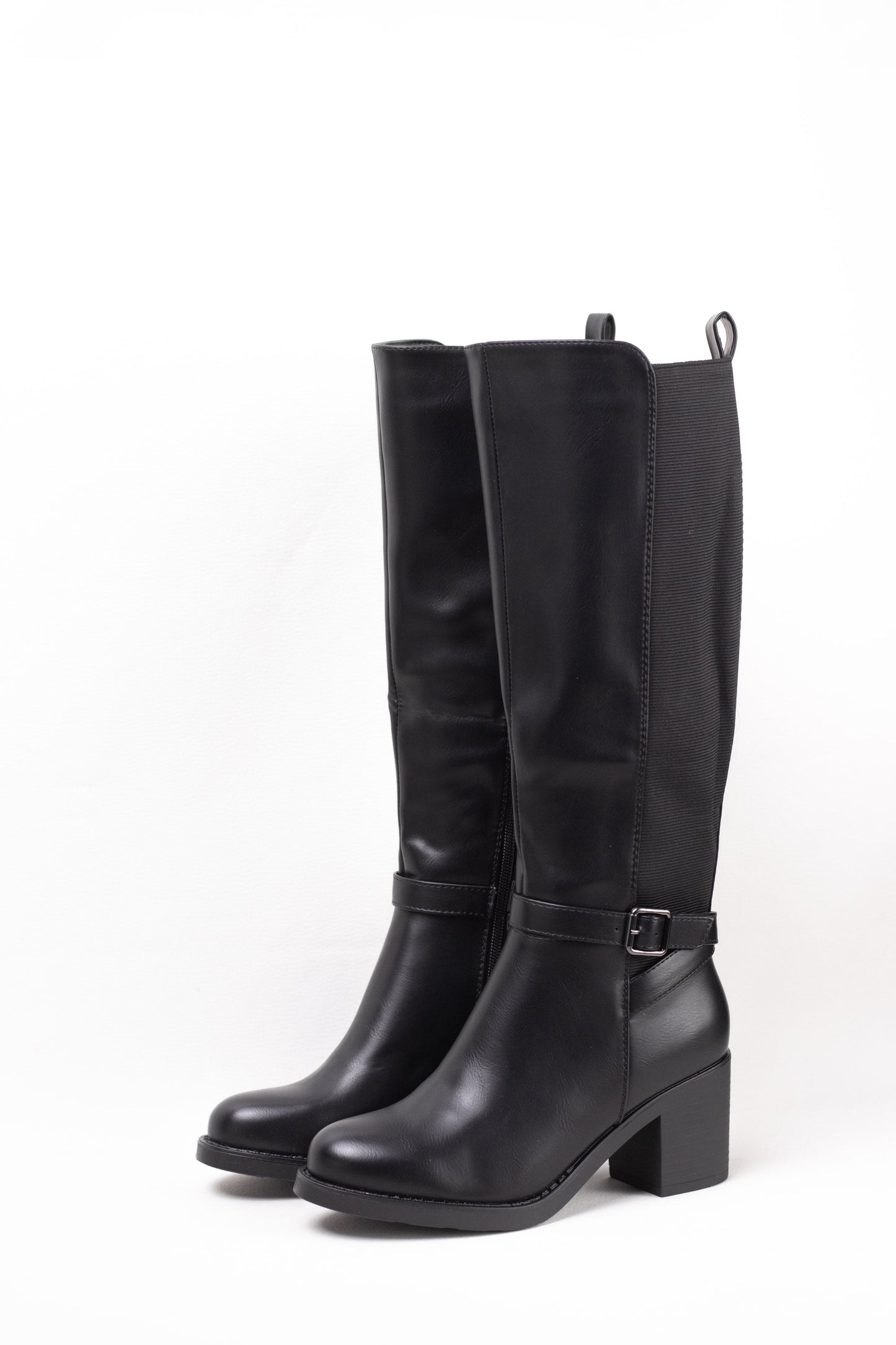 botas altas mujer con tacon alto Negro 36