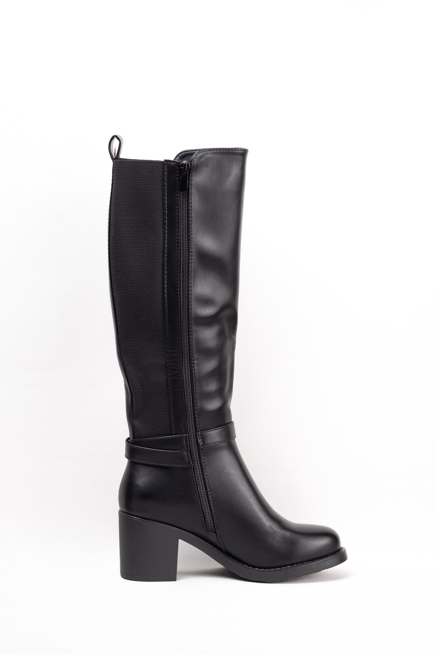 botas altas mujer con tacon alto Negro 41