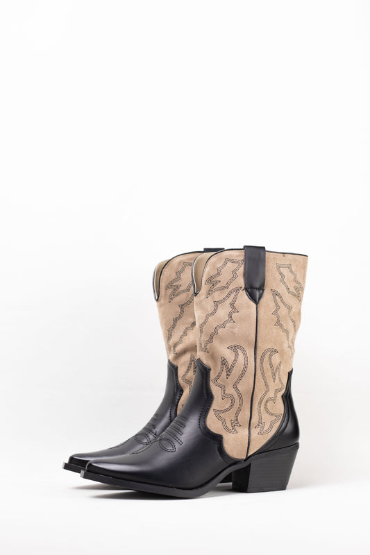 botas cowboy mujer bicolor Khaki 36