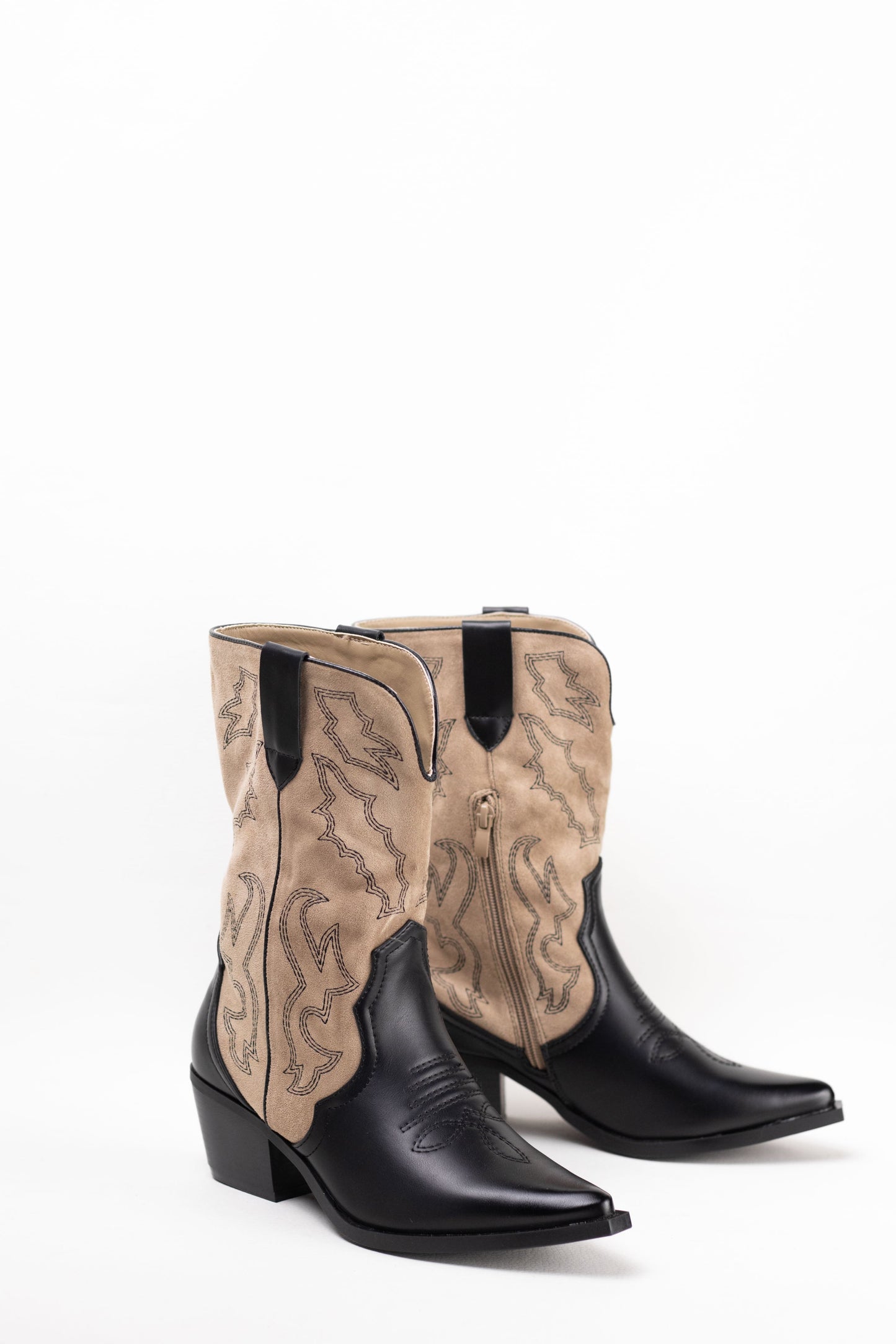 botas cowboy mujer bicolor Khaki 39