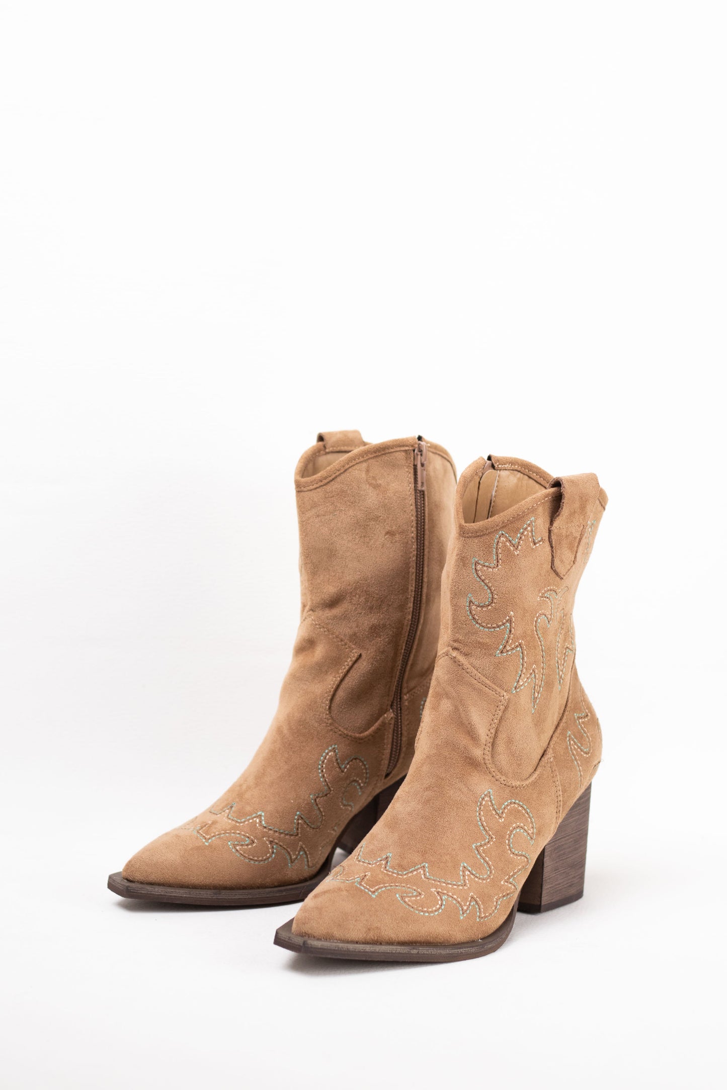 botines cowboy mujer con tacon mediano Camel 41