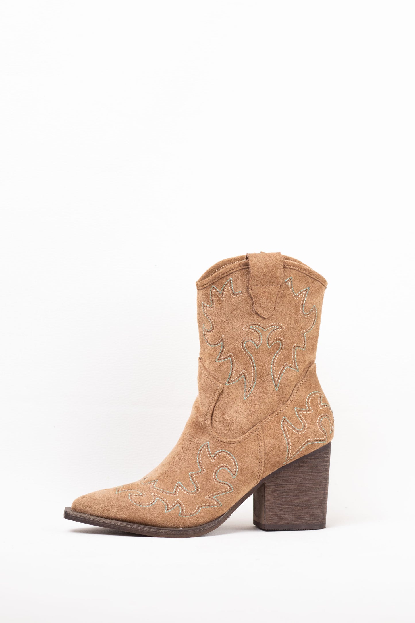 botines cowboy mujer con tacon mediano Camel 39