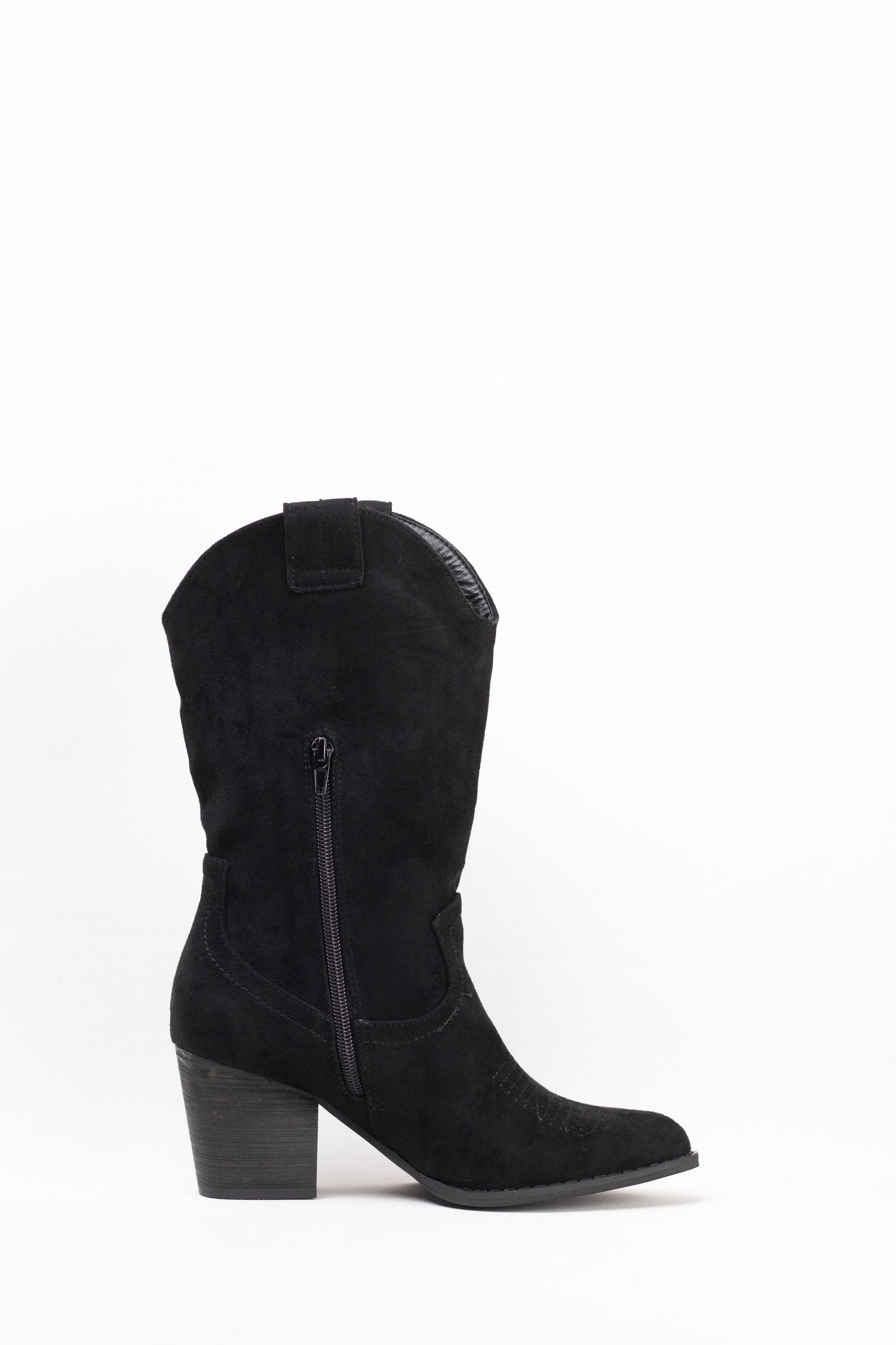 botas cowboy mujer con tacon cubano Negro 36