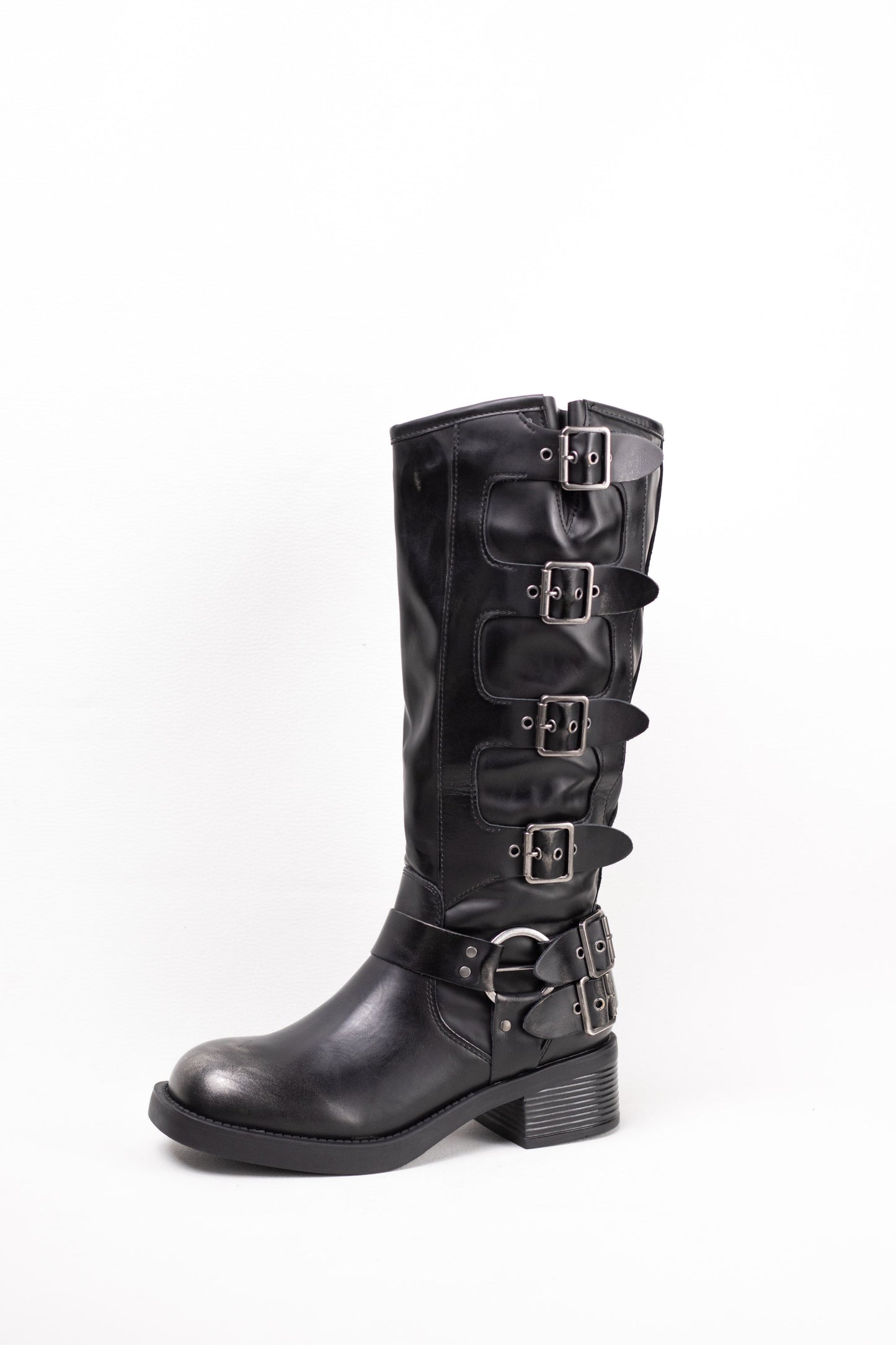 botas moteras mujer estilo punk con cremallera