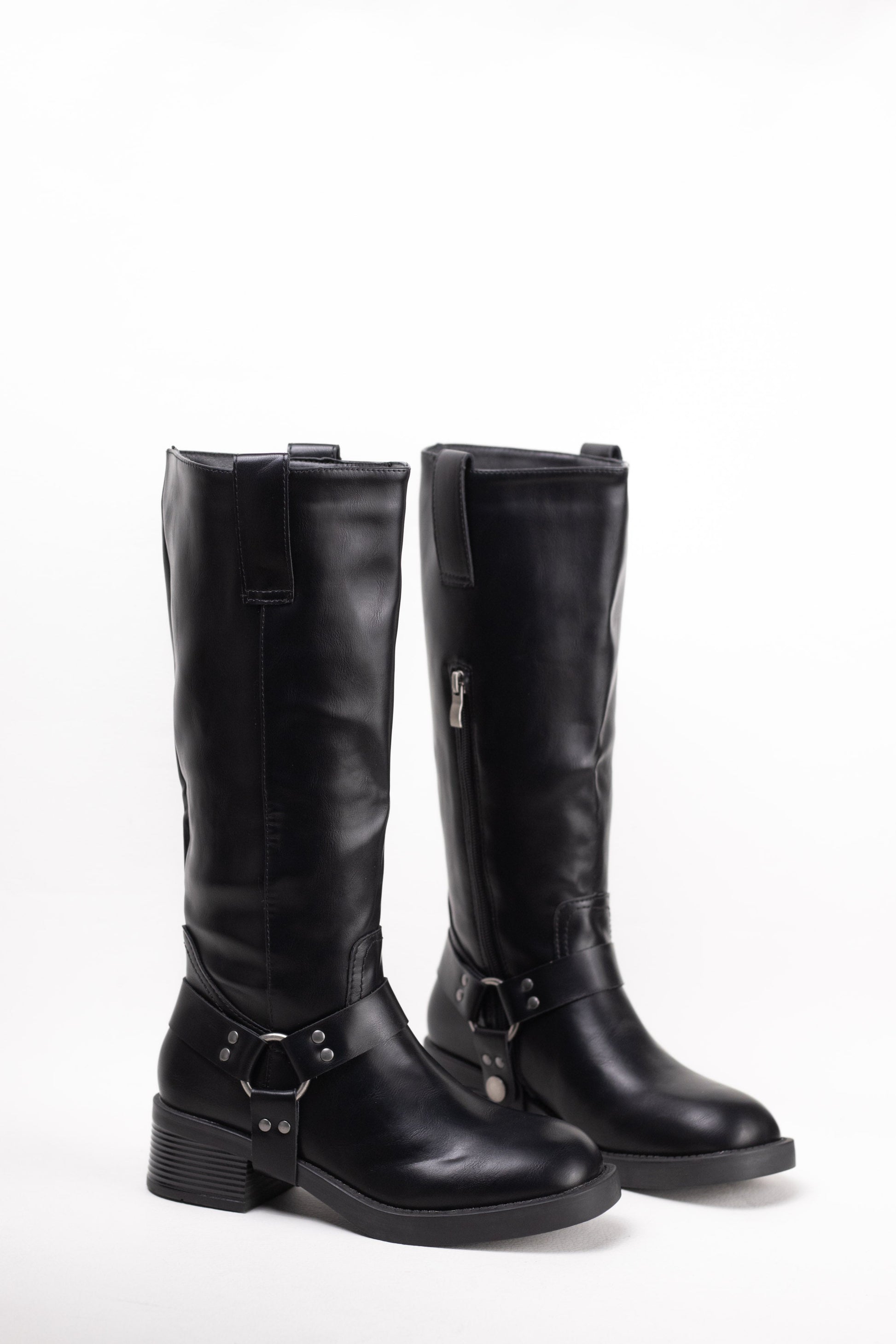 botas moteras botas biker mujer con plataforma Negro 37