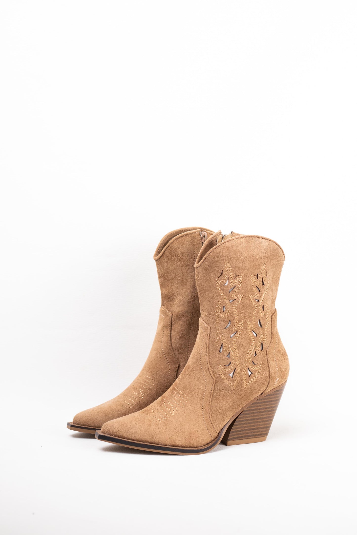 botines cowboy mujer troquelados Camel 36