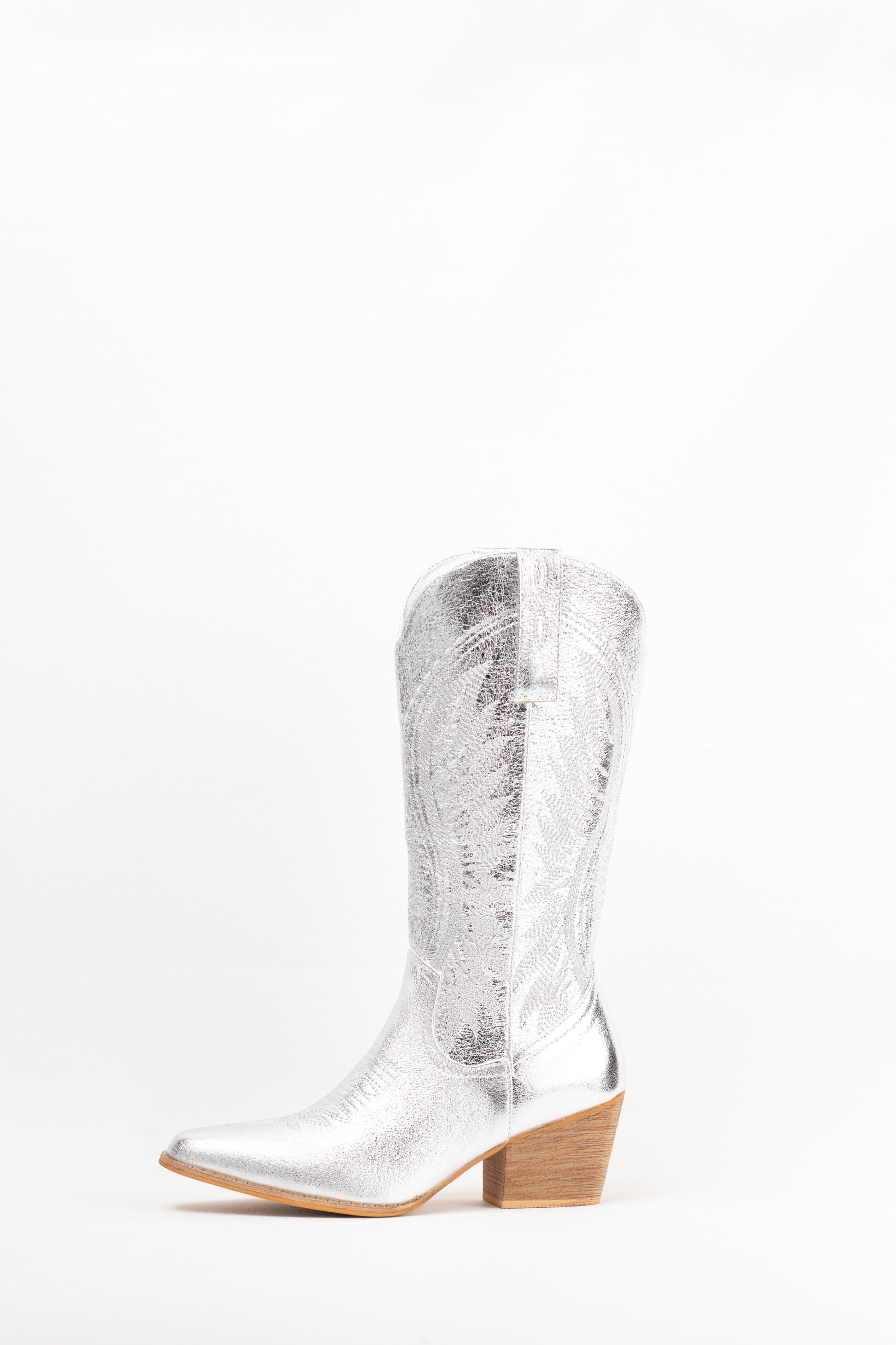 botas cowboy mujer aolchadas con tacon madera Dorado 36