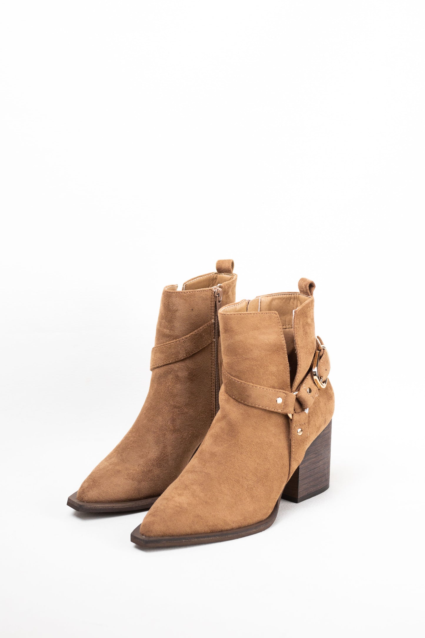 botines cowboy mujer con tacon madera Camel 38