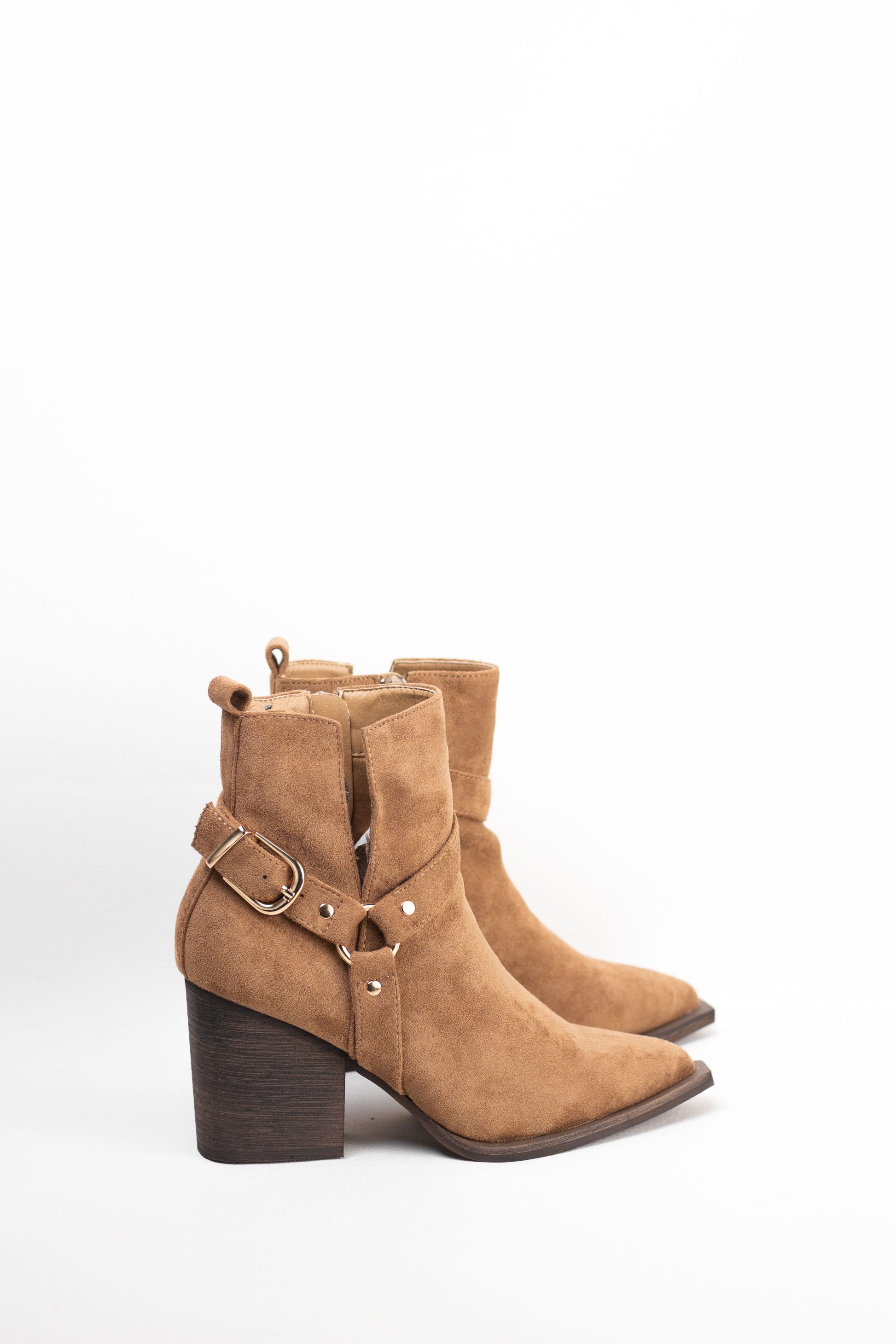 botines cowboy mujer con tacon madera Camel 40