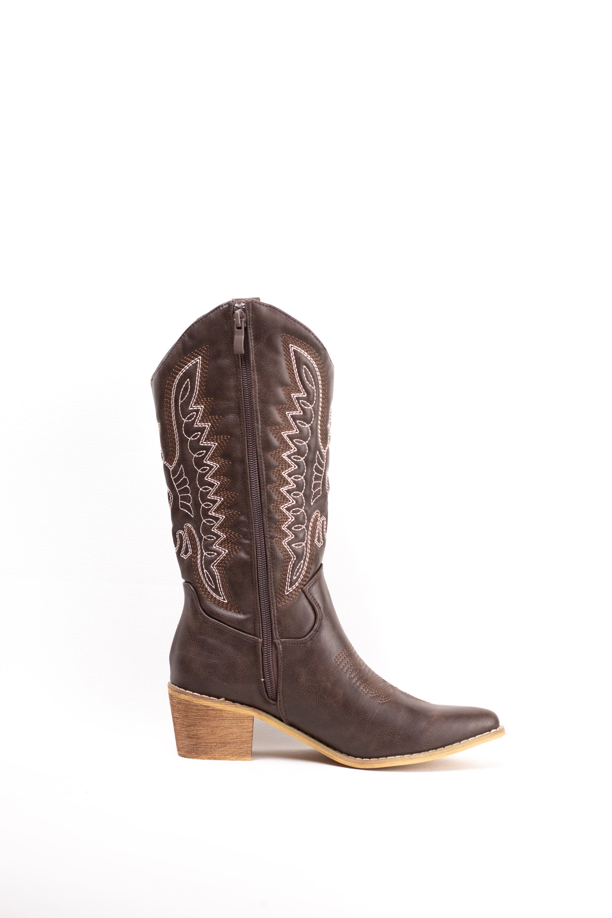 botas cowboy mujer aolchadas con tacon madera Beige 37