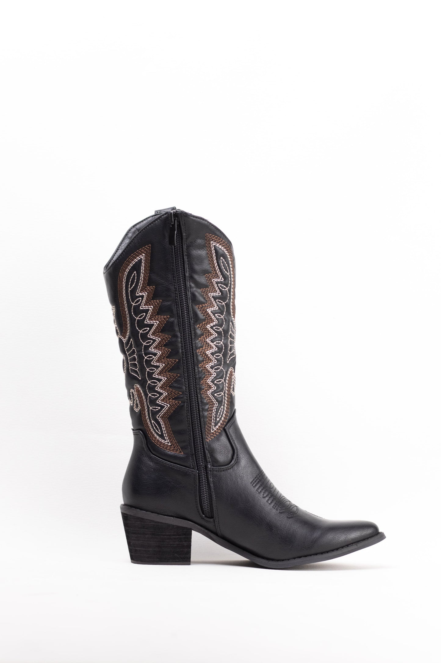 botas cowboy mujer aolchadas con tacon madera Plateado 41