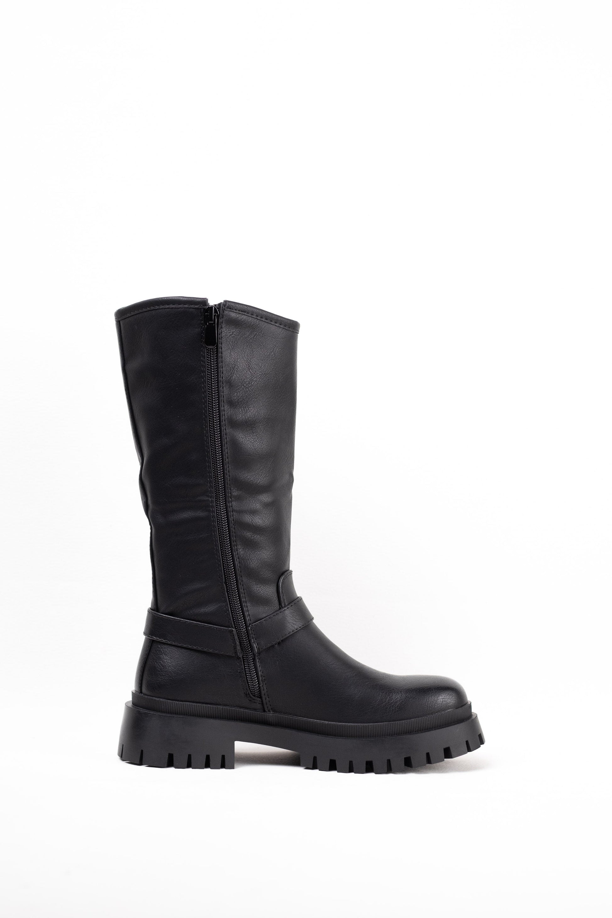 botas moteras mujer con suela track Negro 41