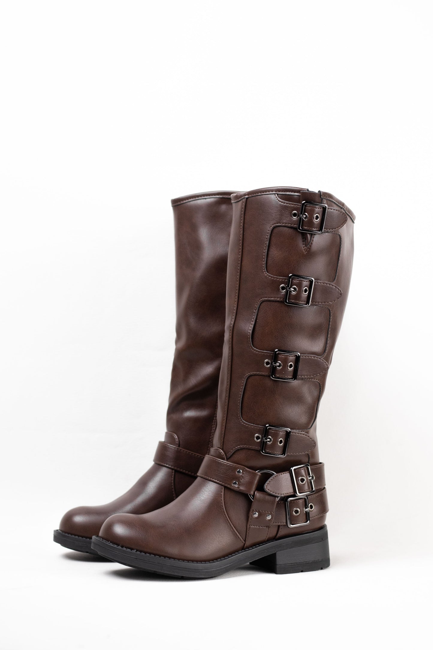 botas moteras botas biker mujer estilo punk con cremallera Camel 37