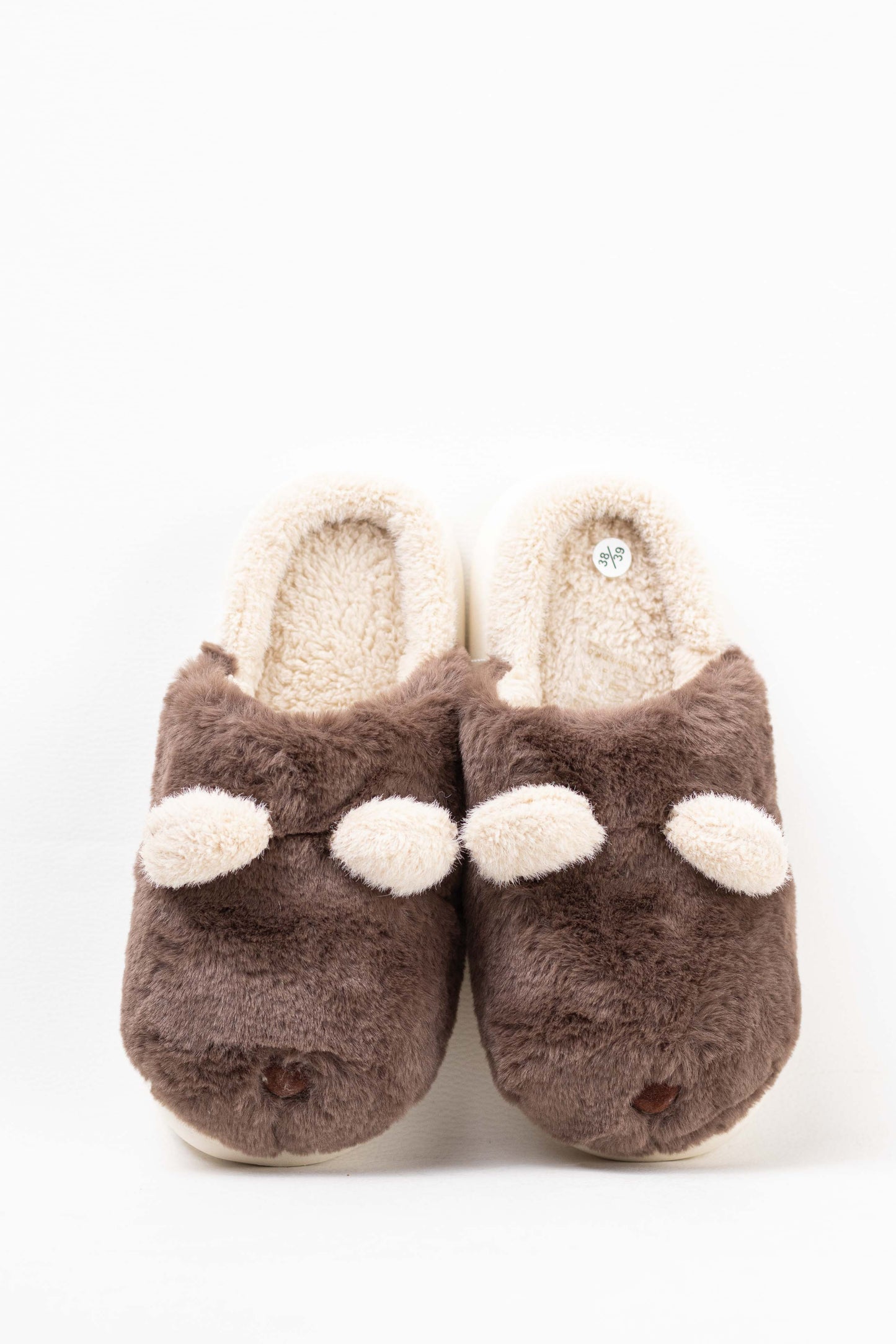 zapatillas de casa mujer efecto pelo Brown 36/37