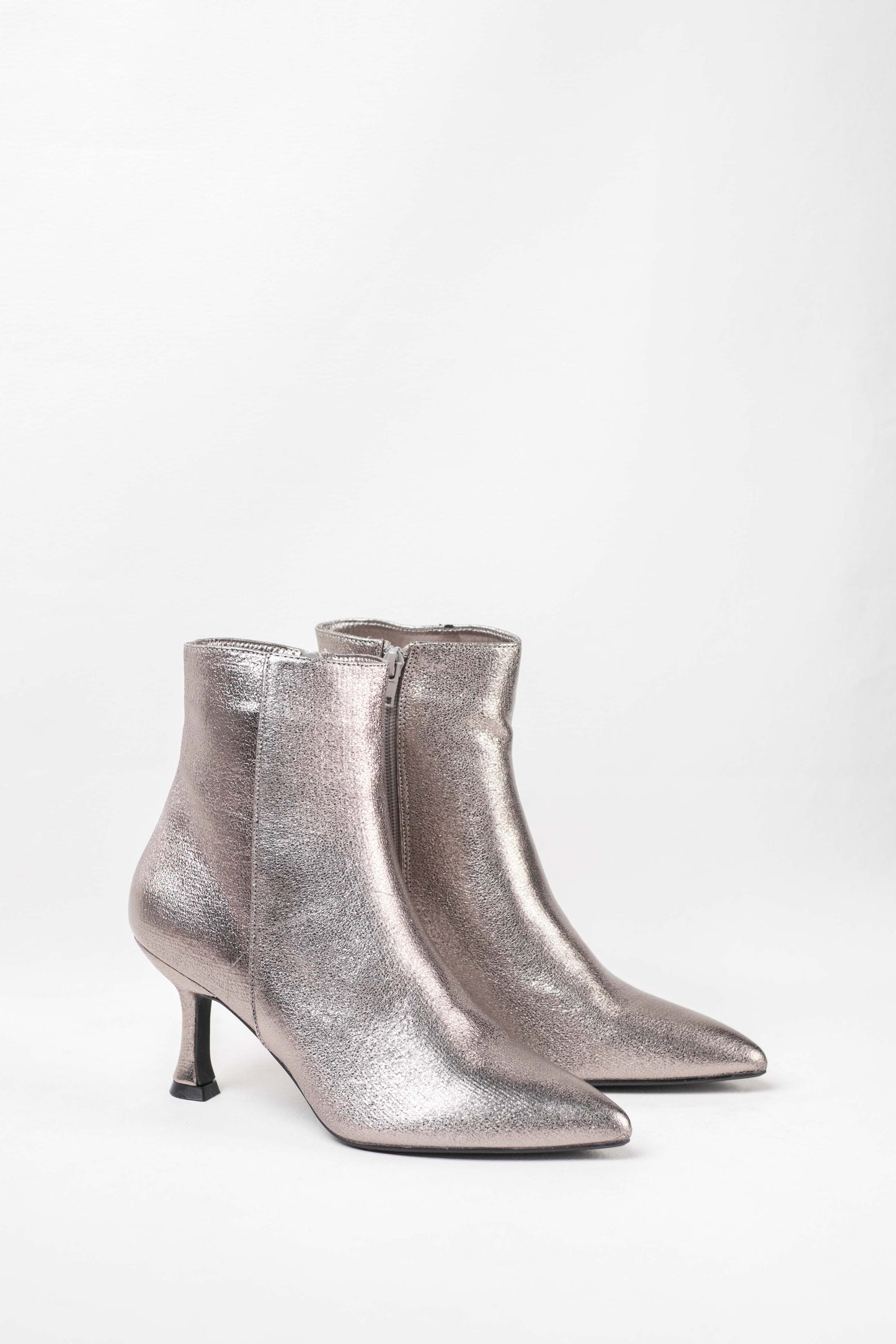 botines tacon fino para vestir estilo elegante Gris 37