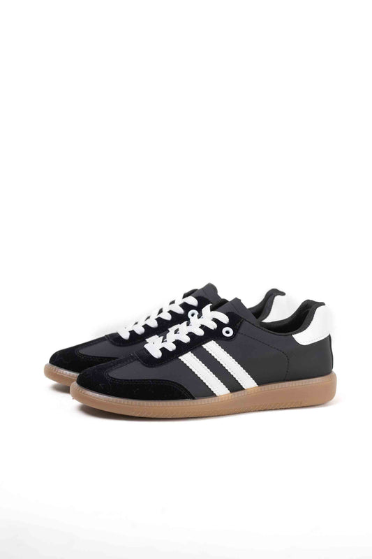 zapatillas retro mujer con cordones Negro 36