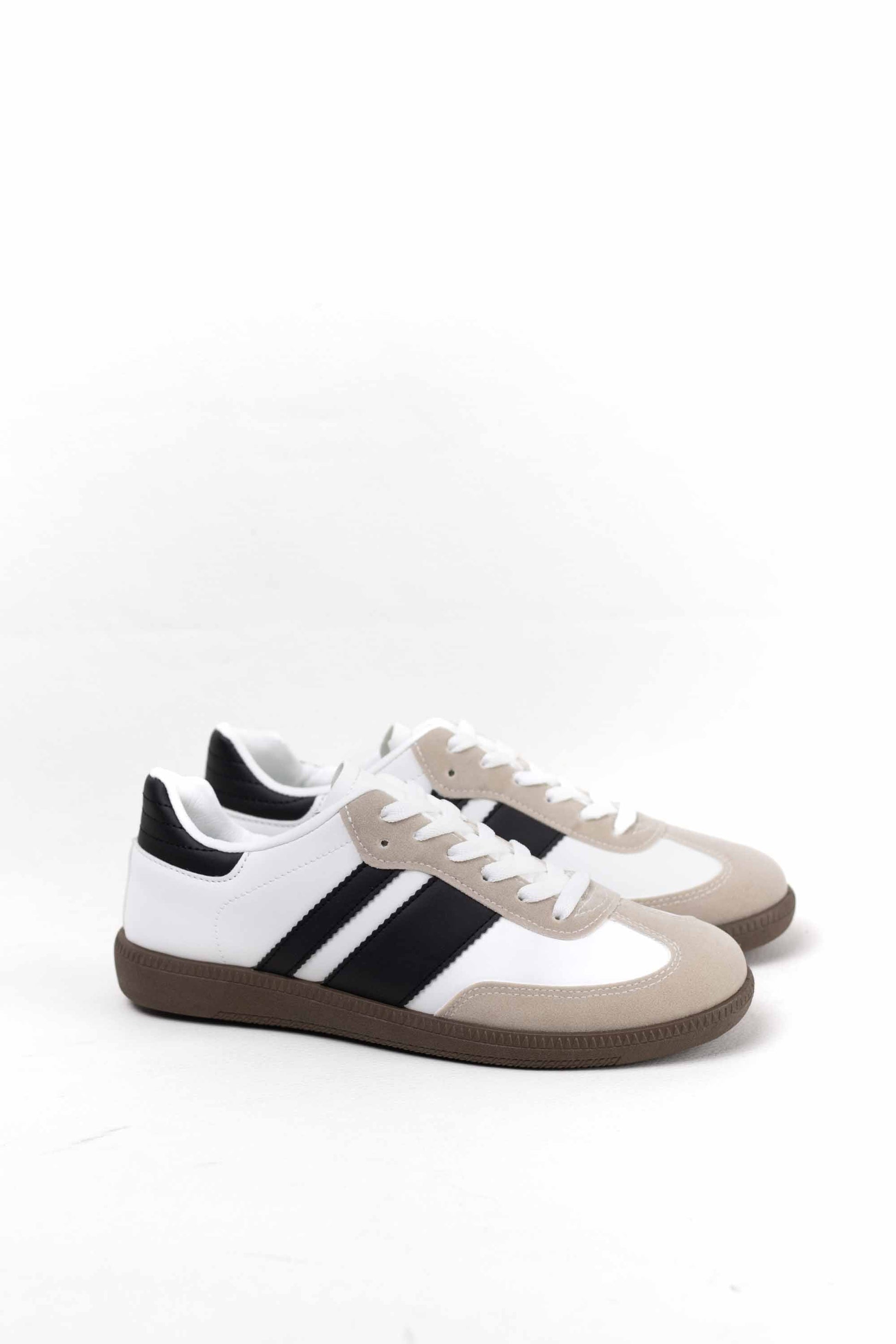 zapatillas retro hombre con cordones White/Black 42