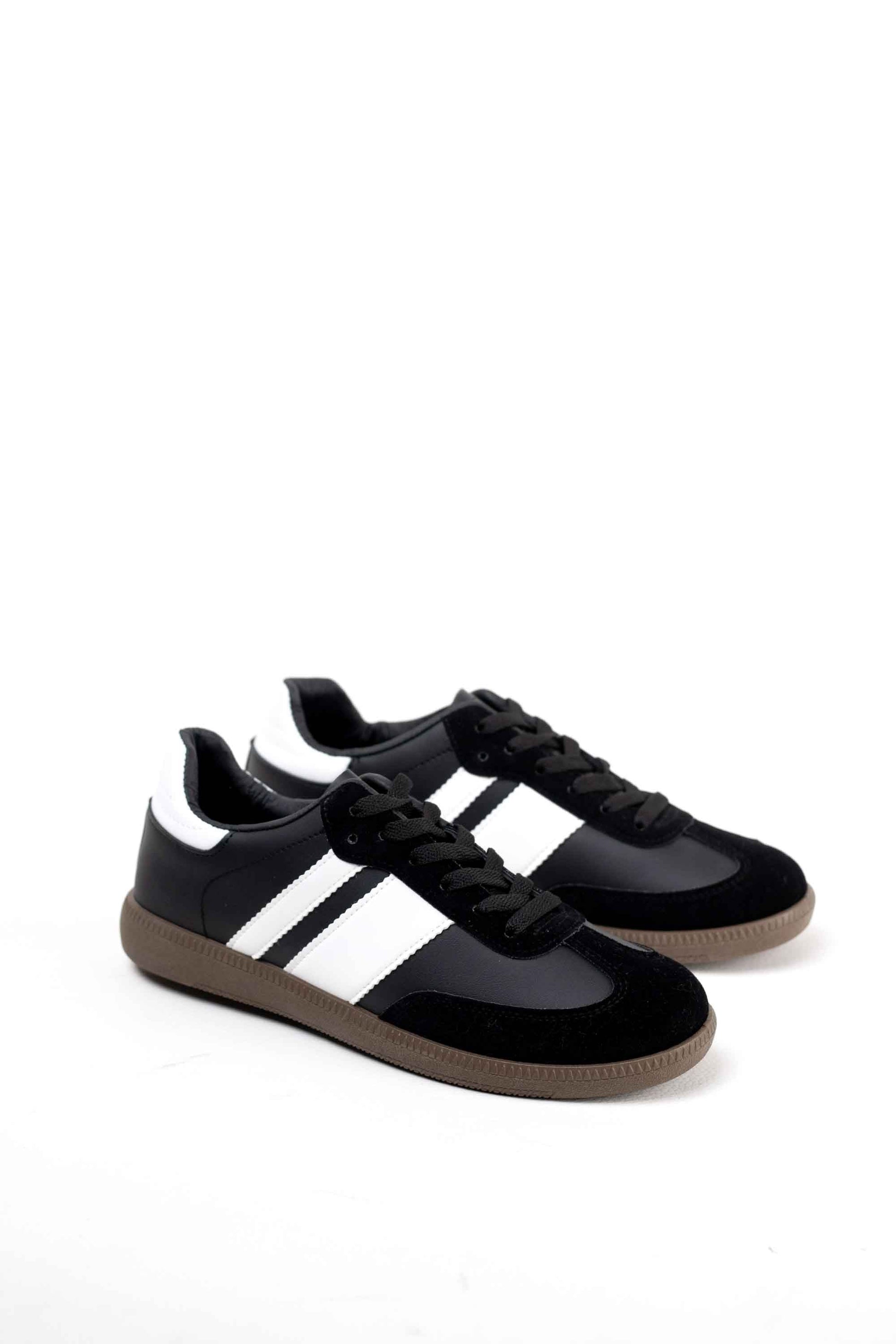 zapatillas retro hombre con cordones Black/White 42