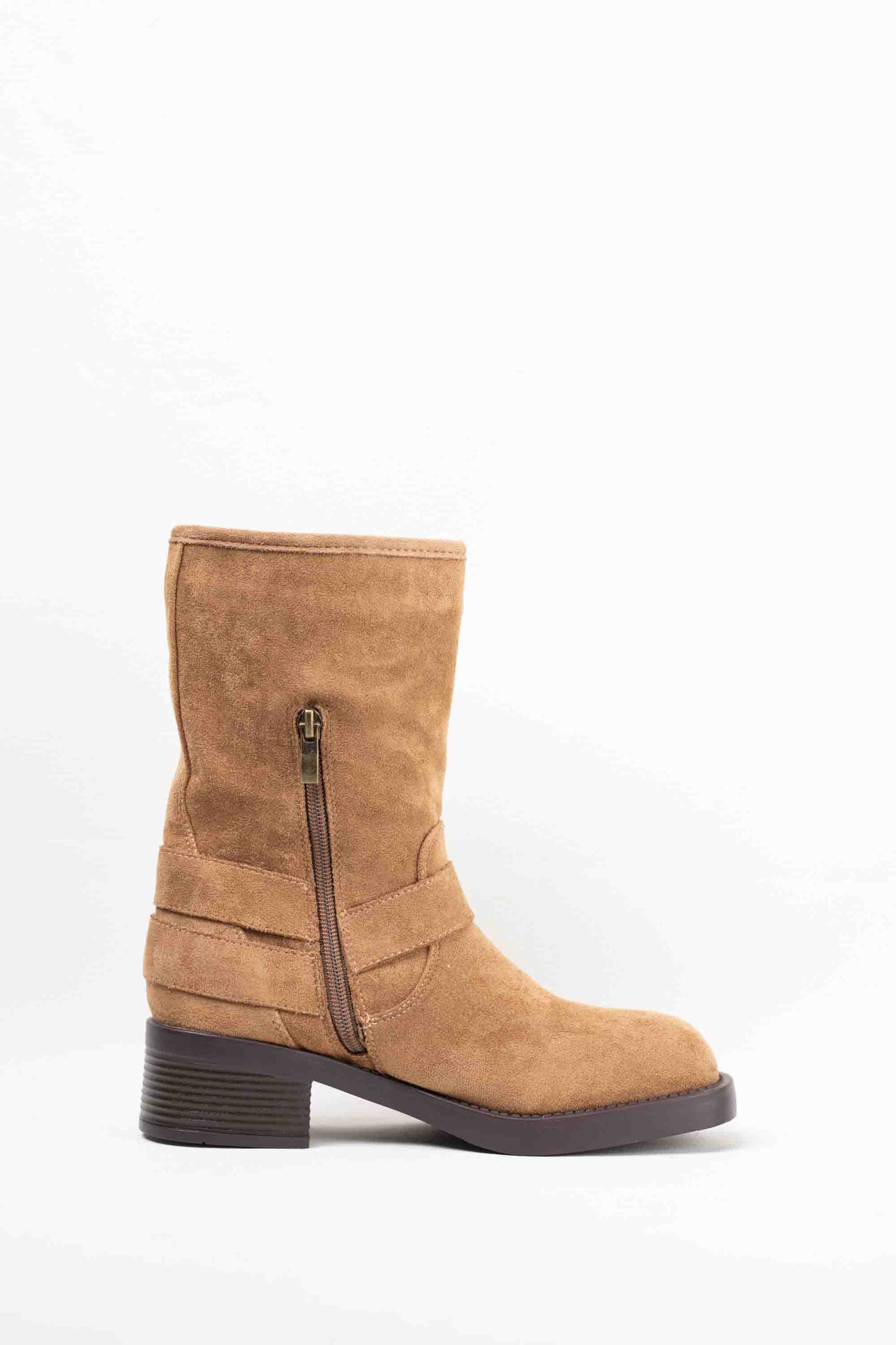 botas moteras mujer 1 Camel hebilla 41