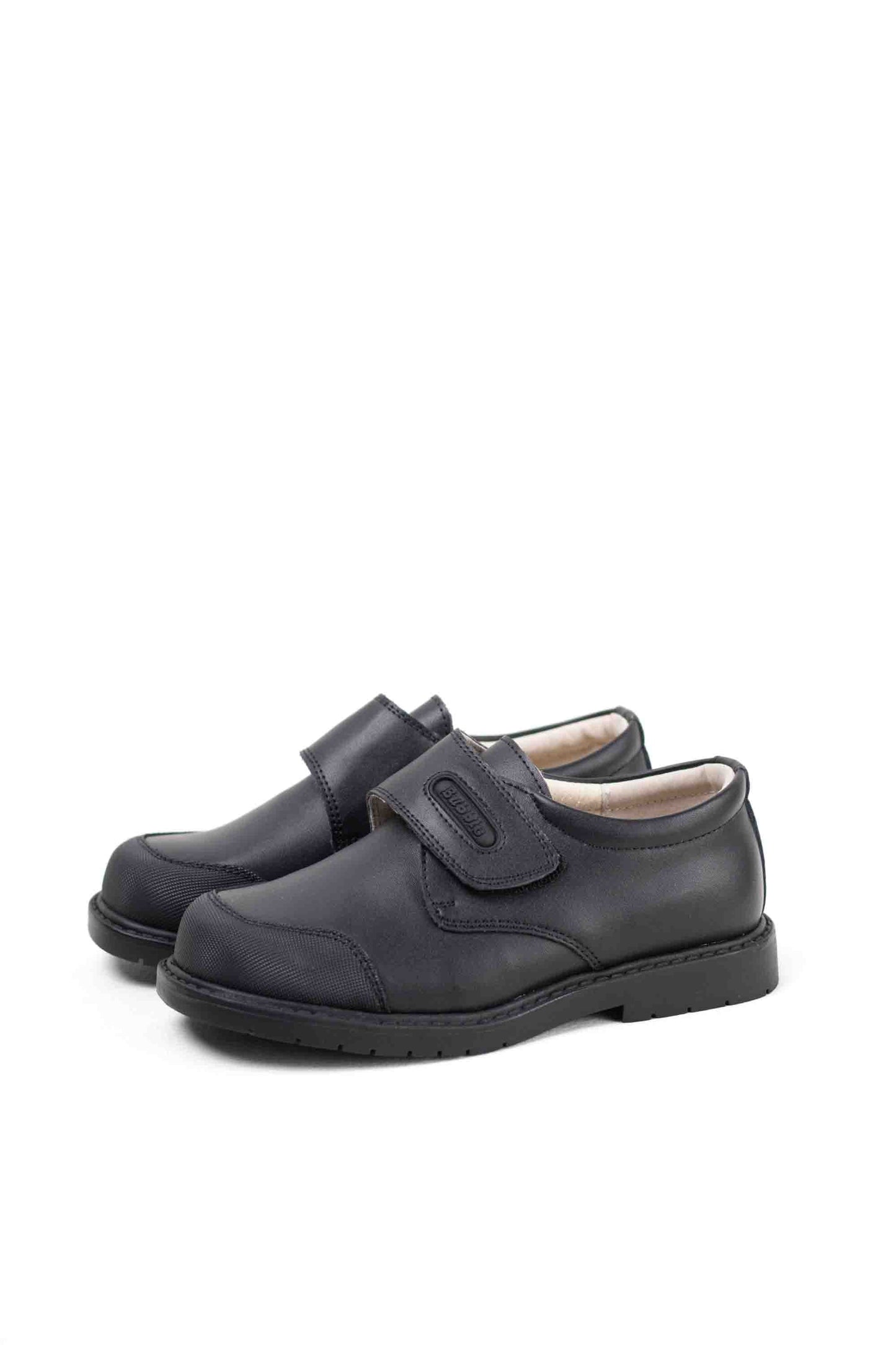 zapato colegial con velcro Negro 32