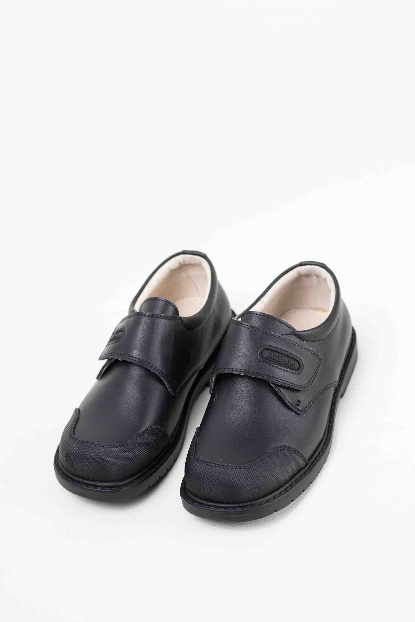 zapato colegial con velcro Negro 33