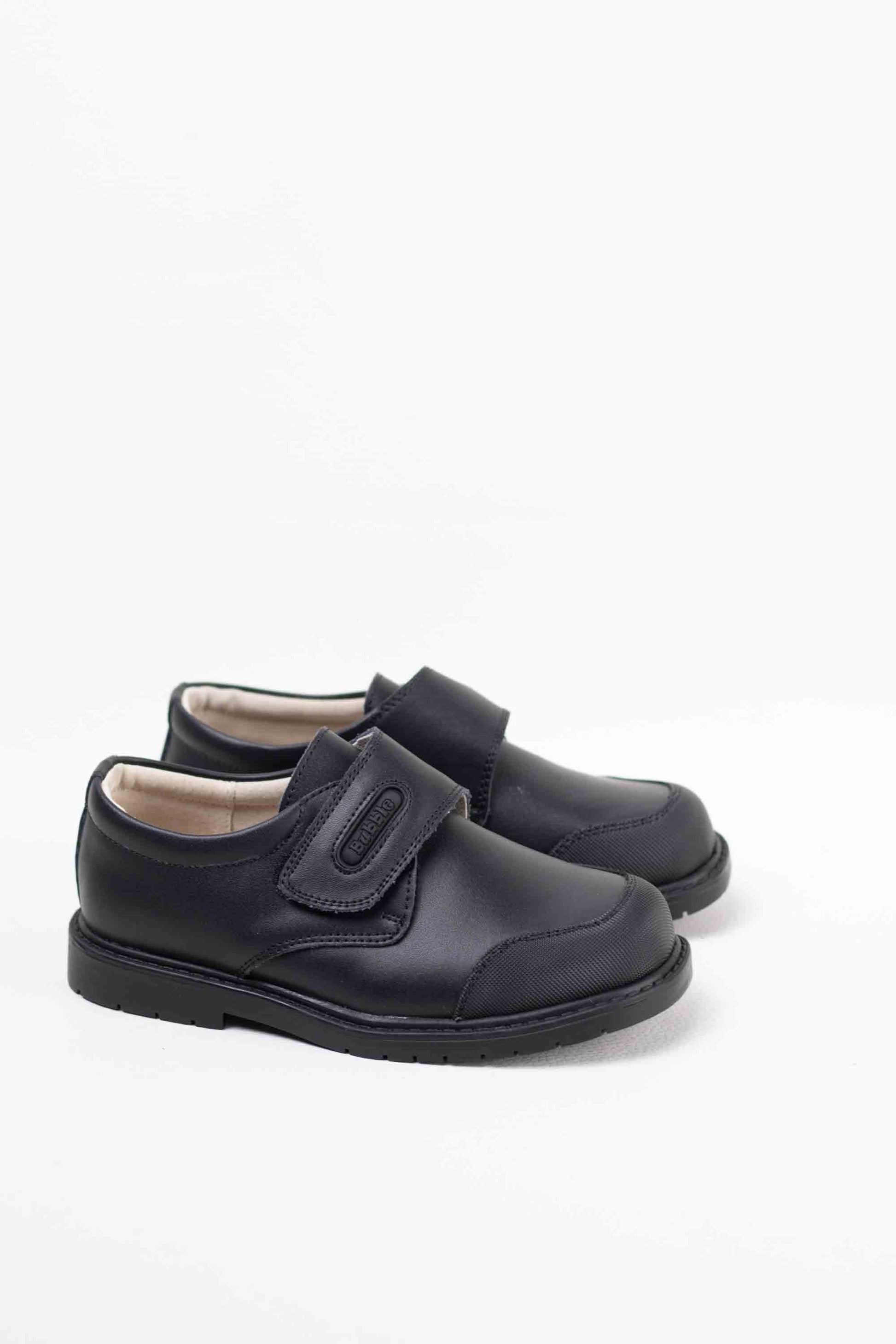 zapato colegial con velcro Negro 34