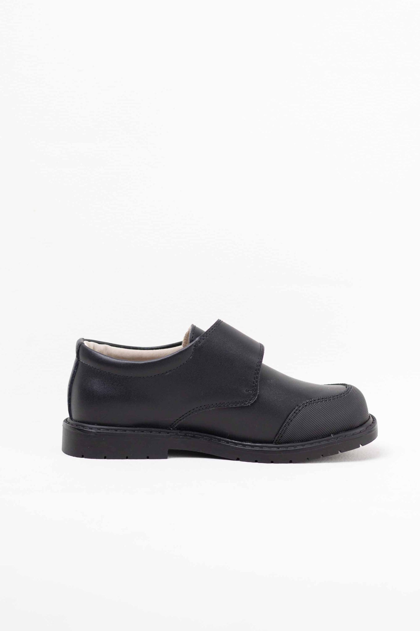 zapato colegial con velcro Negro 36