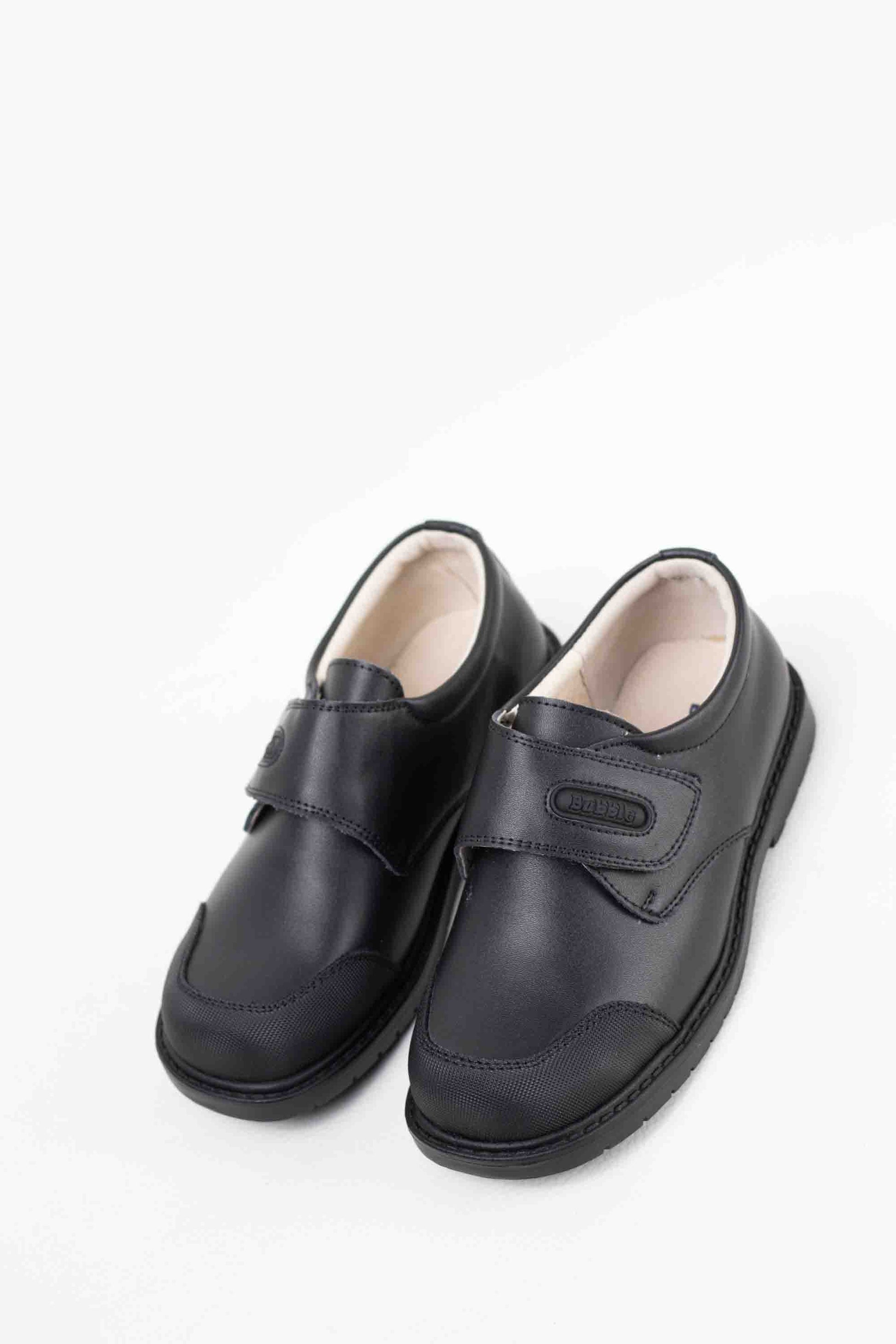 zapato colegial con velcro Azul marino 32