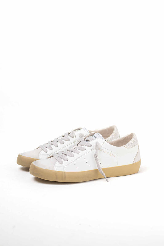 zapatilla deportiva estilo retro en combinacion de materiales Azul 38