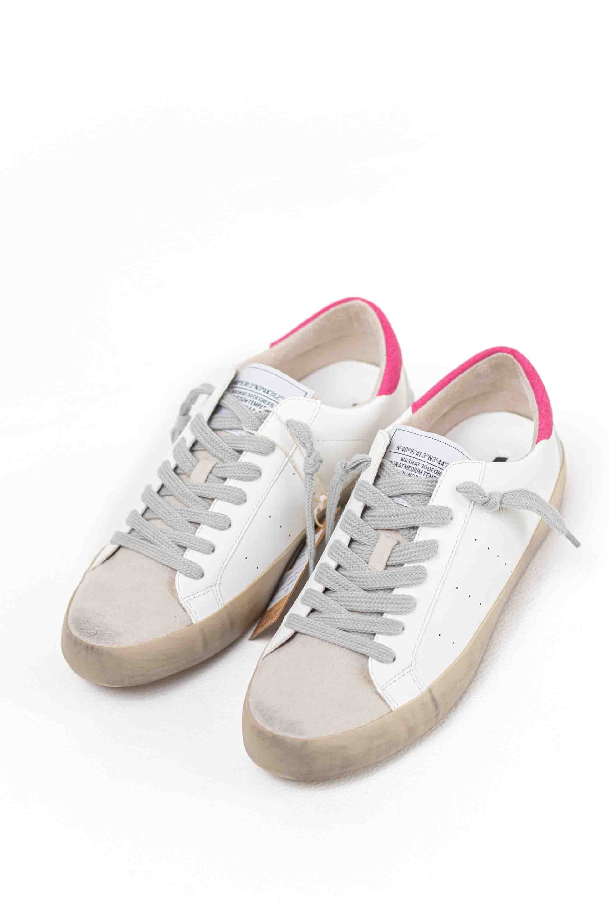 zapatilla deportiva estilo retro en combinacion de materiales Fucshia 36