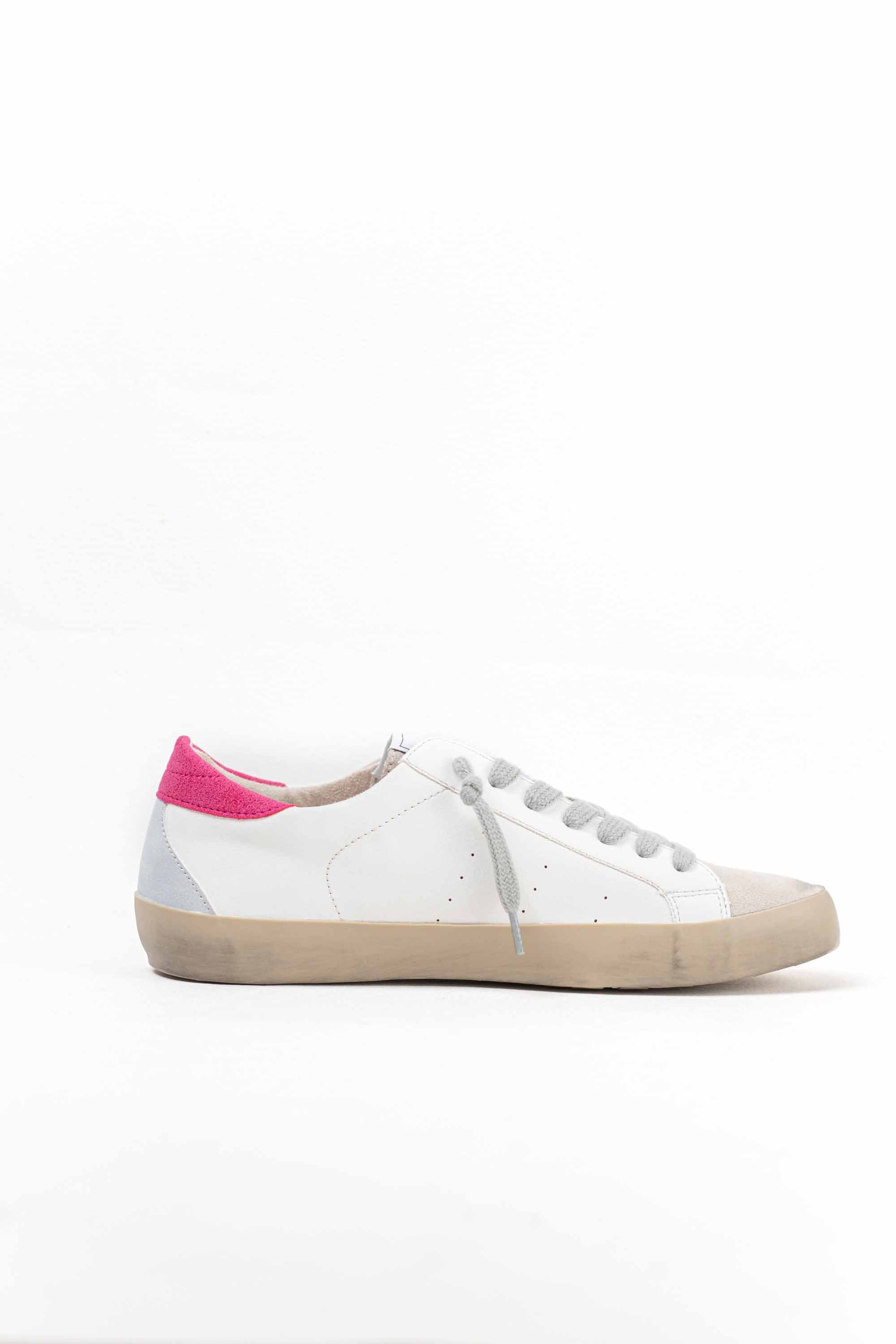 zapatilla deportiva estilo retro en combinacion de materiales Fucshia 39