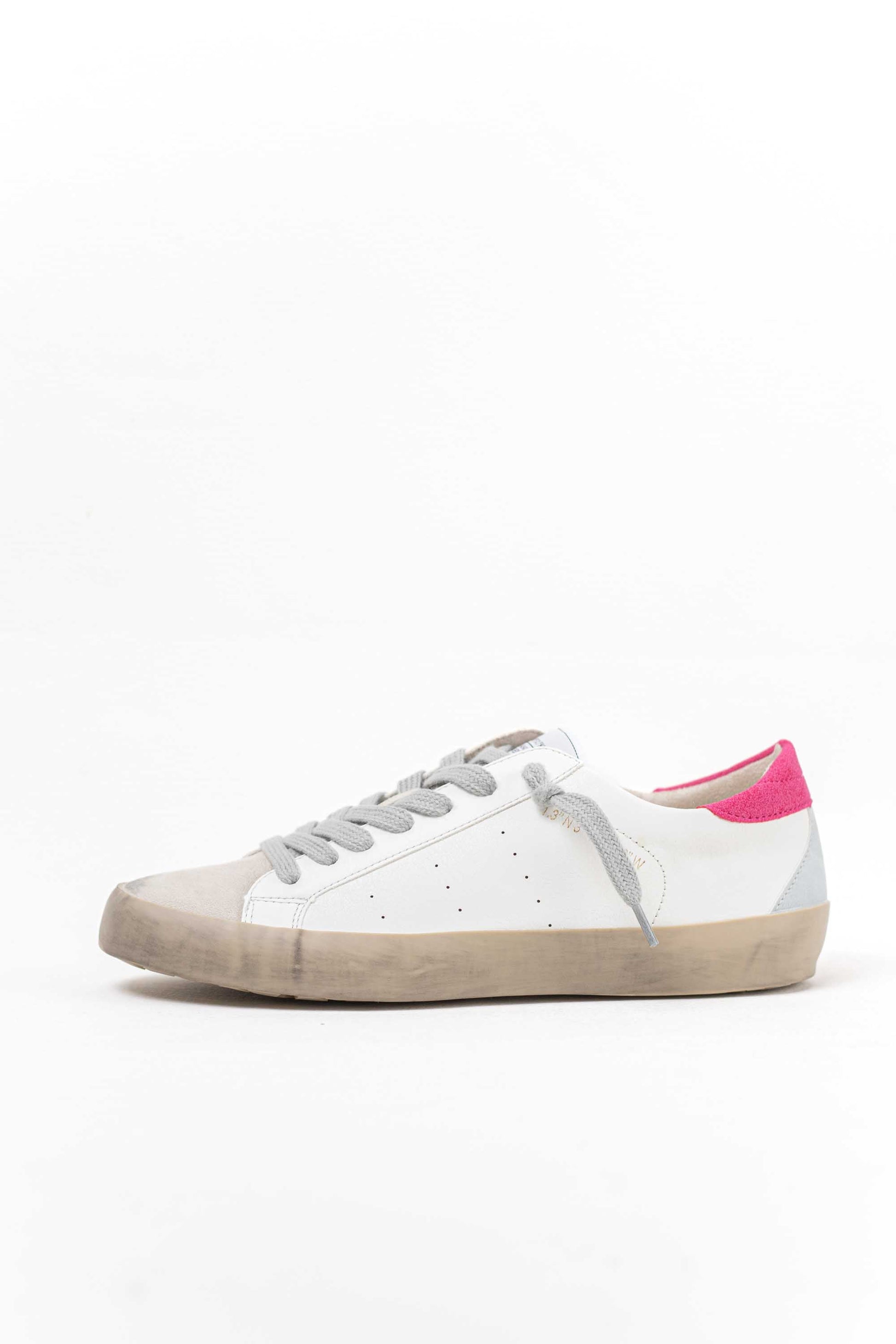 zapatilla deportiva estilo retro en combinacion de materiales Fucshia 40