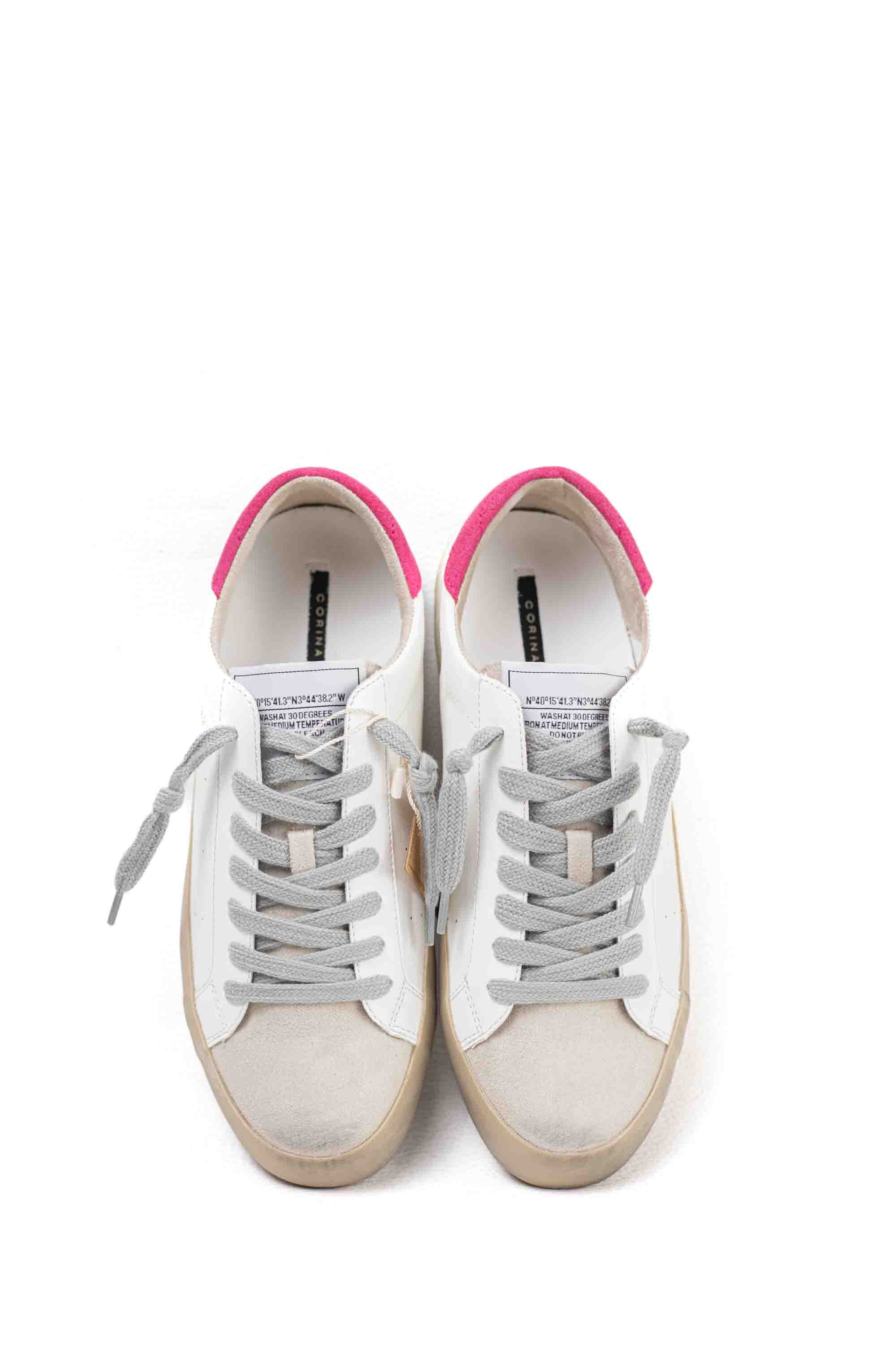 zapatilla deportiva estilo retro en combinacion de materiales Azul 37