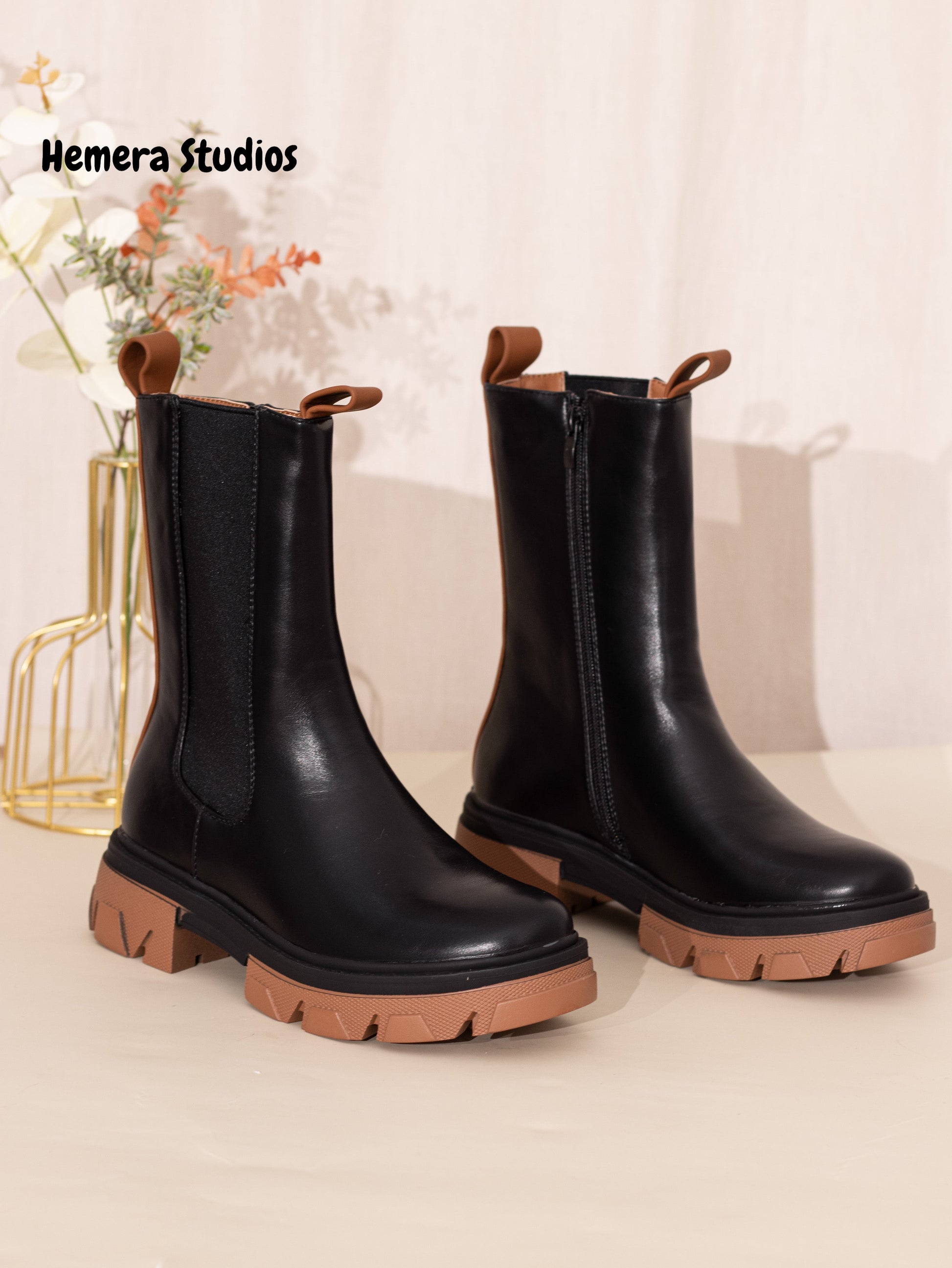 botas chelsea plataforma mujer con cremallera 1 Negro 41