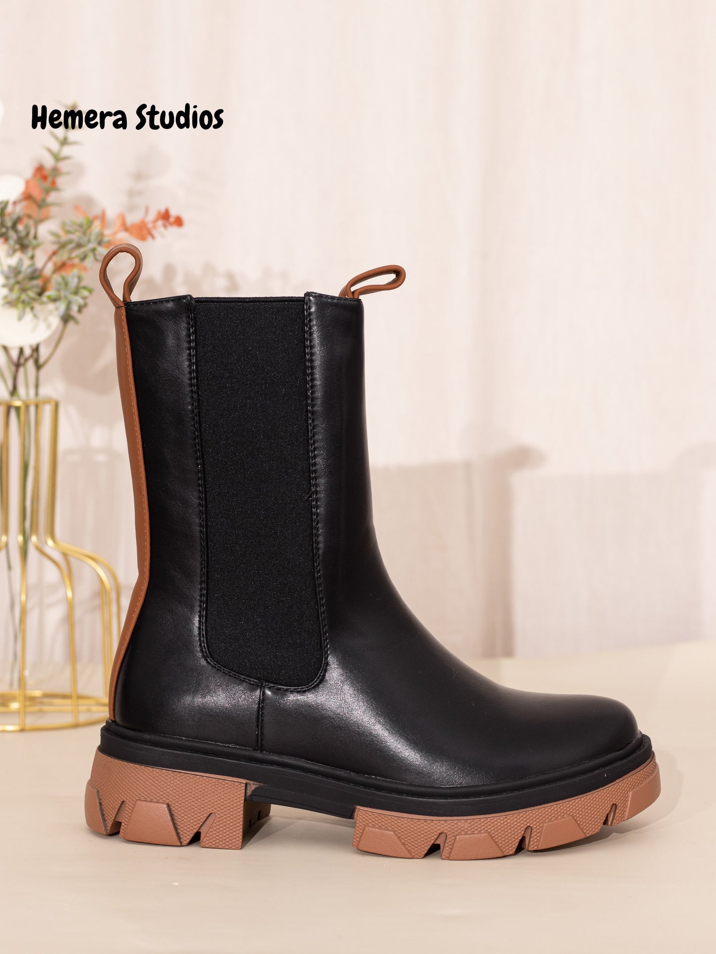 botas chelsea plataforma mujer con cremallera 1 Negro/marrón 36