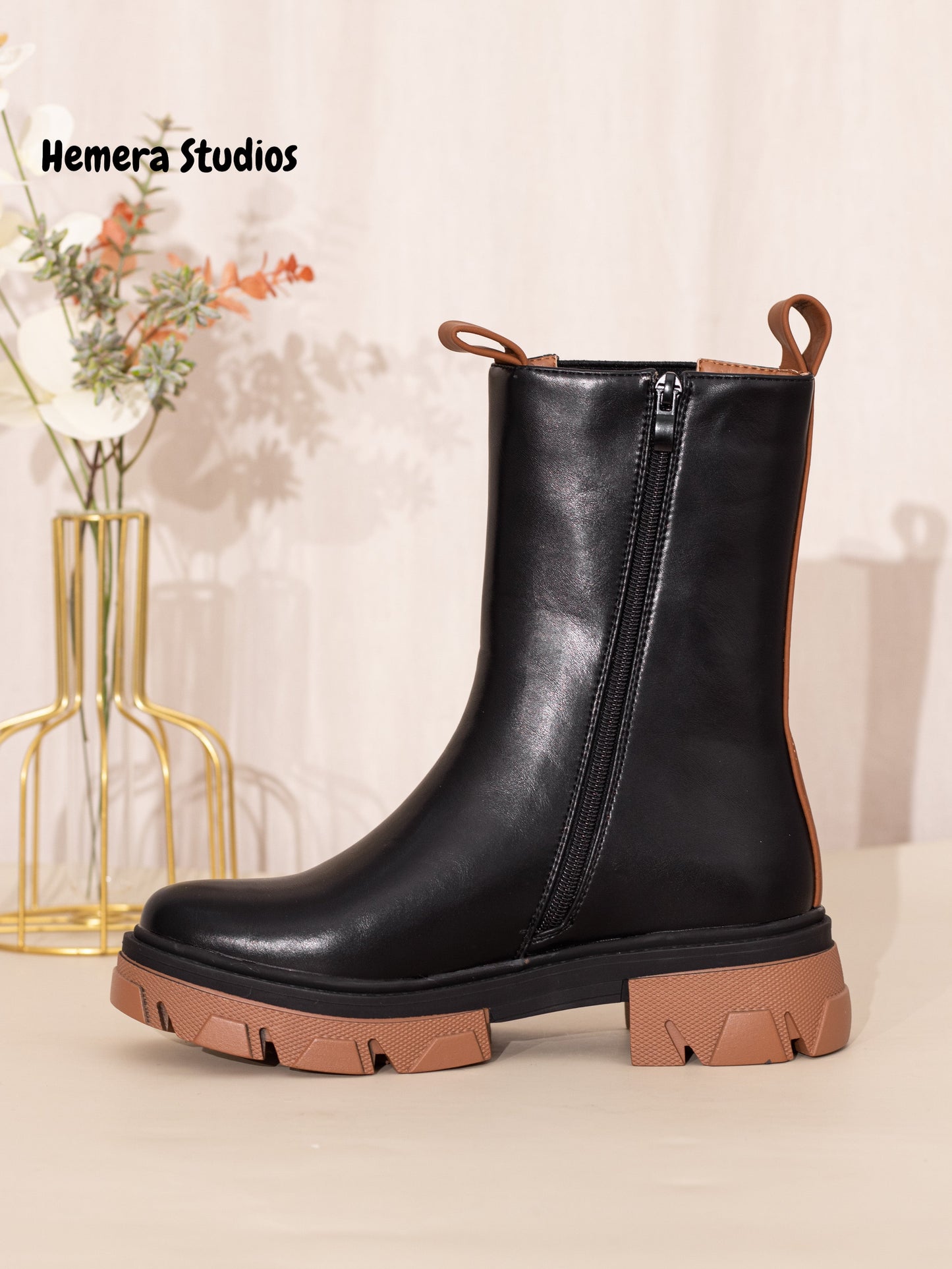 botas chelsea plataforma mujer con cremallera 1 Negro/marrón 37