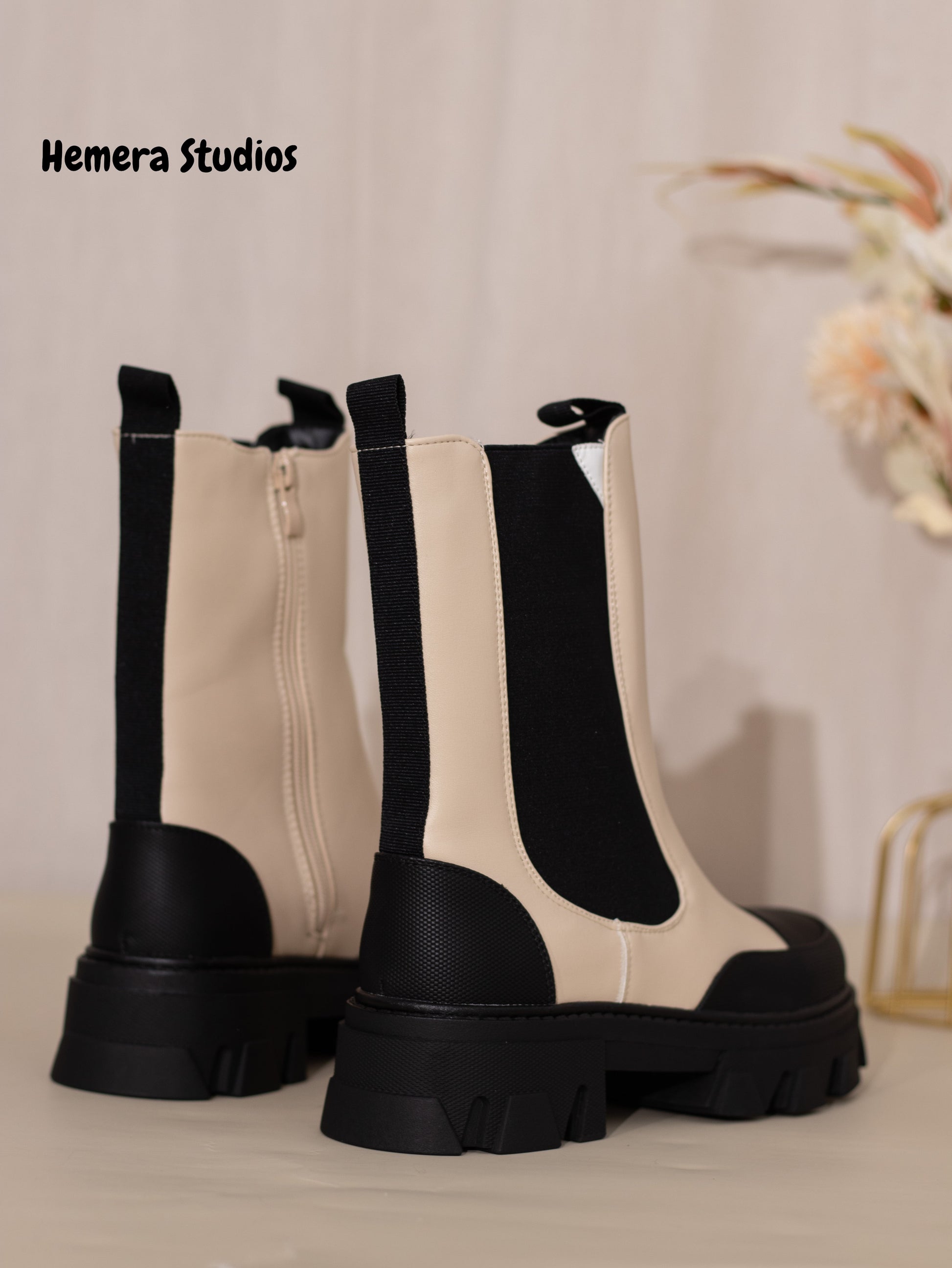 botas chelsea plataforma mujer con cremallera 1 Negro/marrón 38