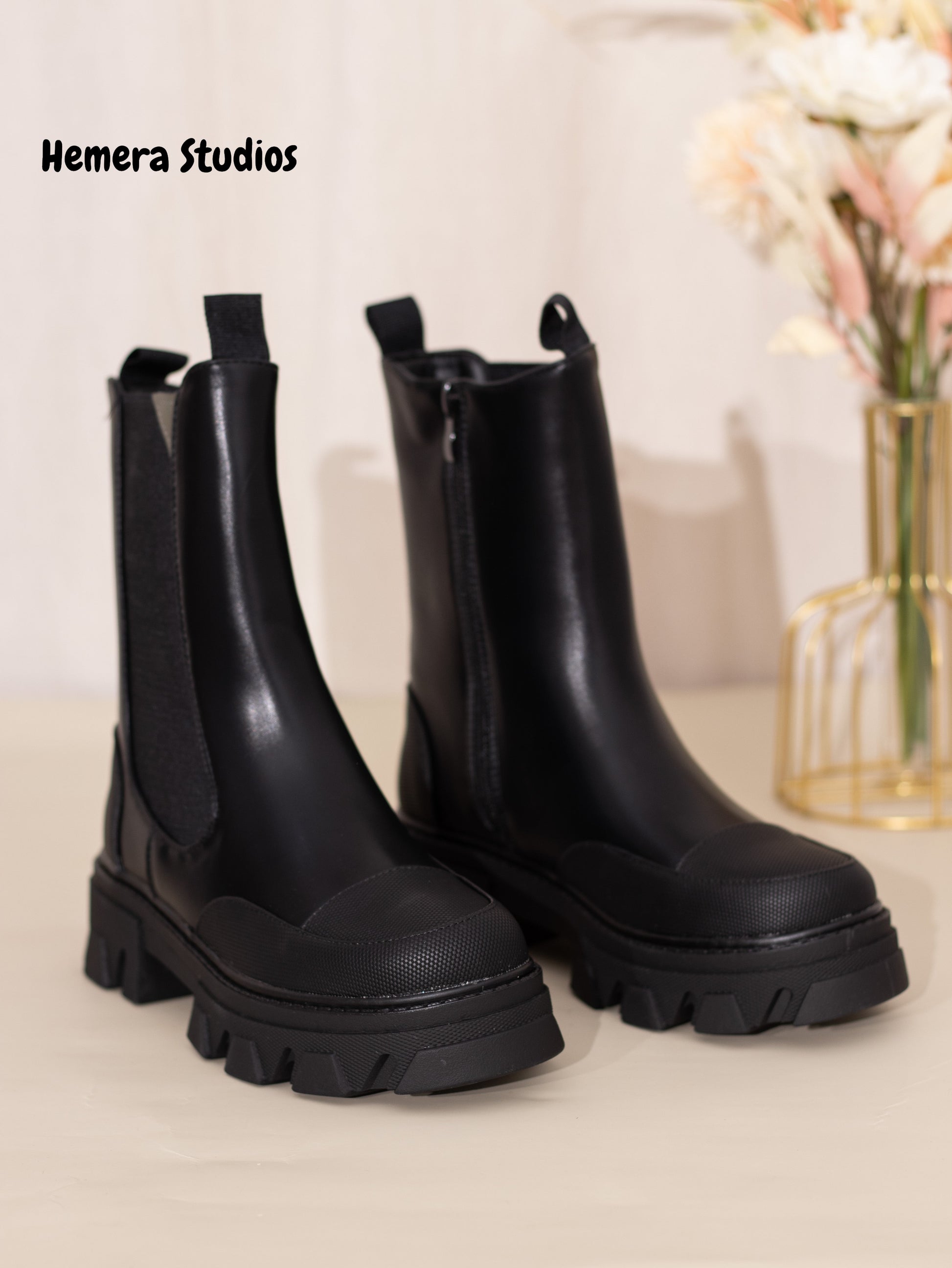 botas chelsea plataforma mujer con cremallera 1 Negro 37