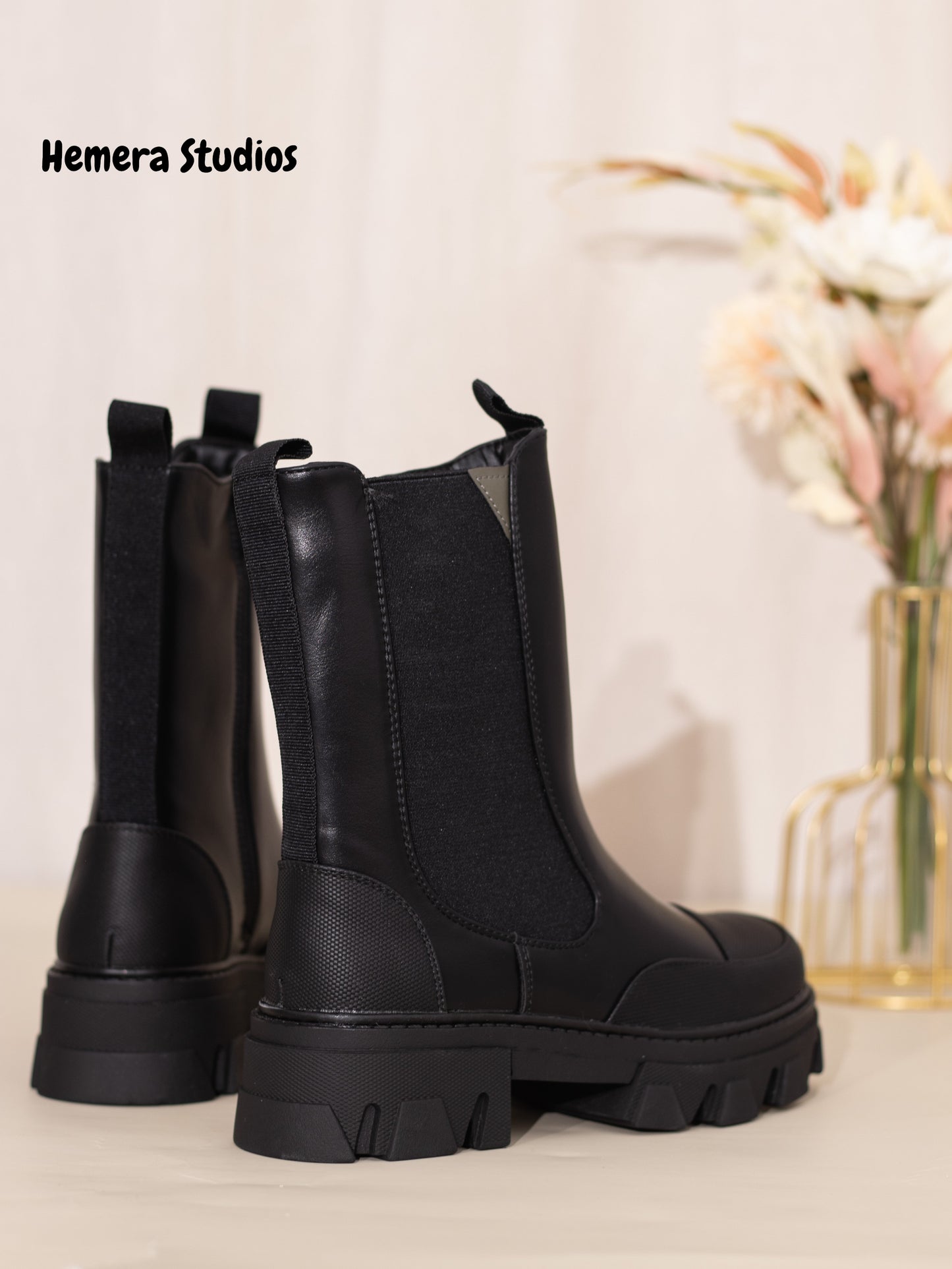 botas chelsea plataforma mujer con cremallera 1 Negro 38