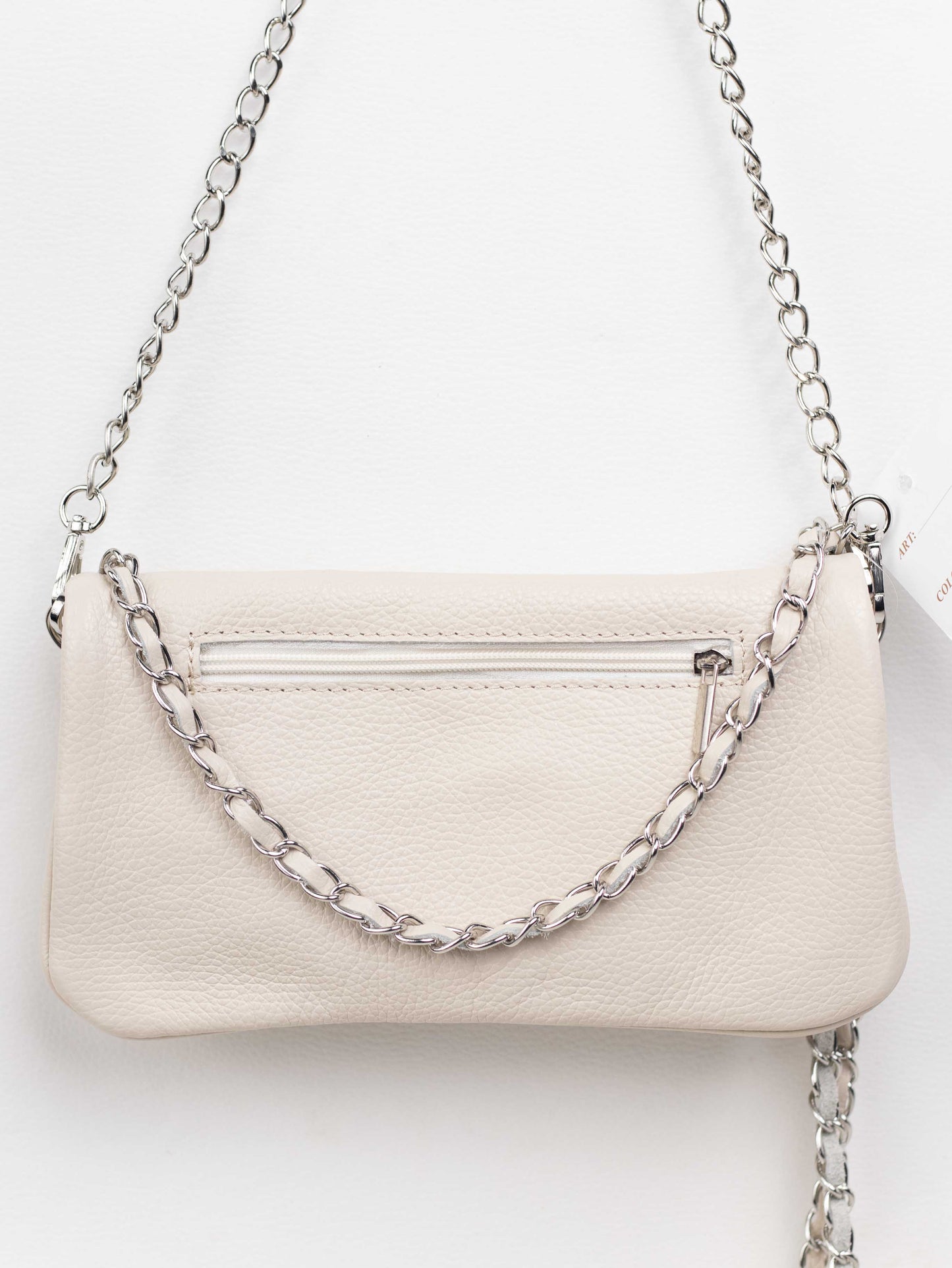 bolso de piel de becerro beige