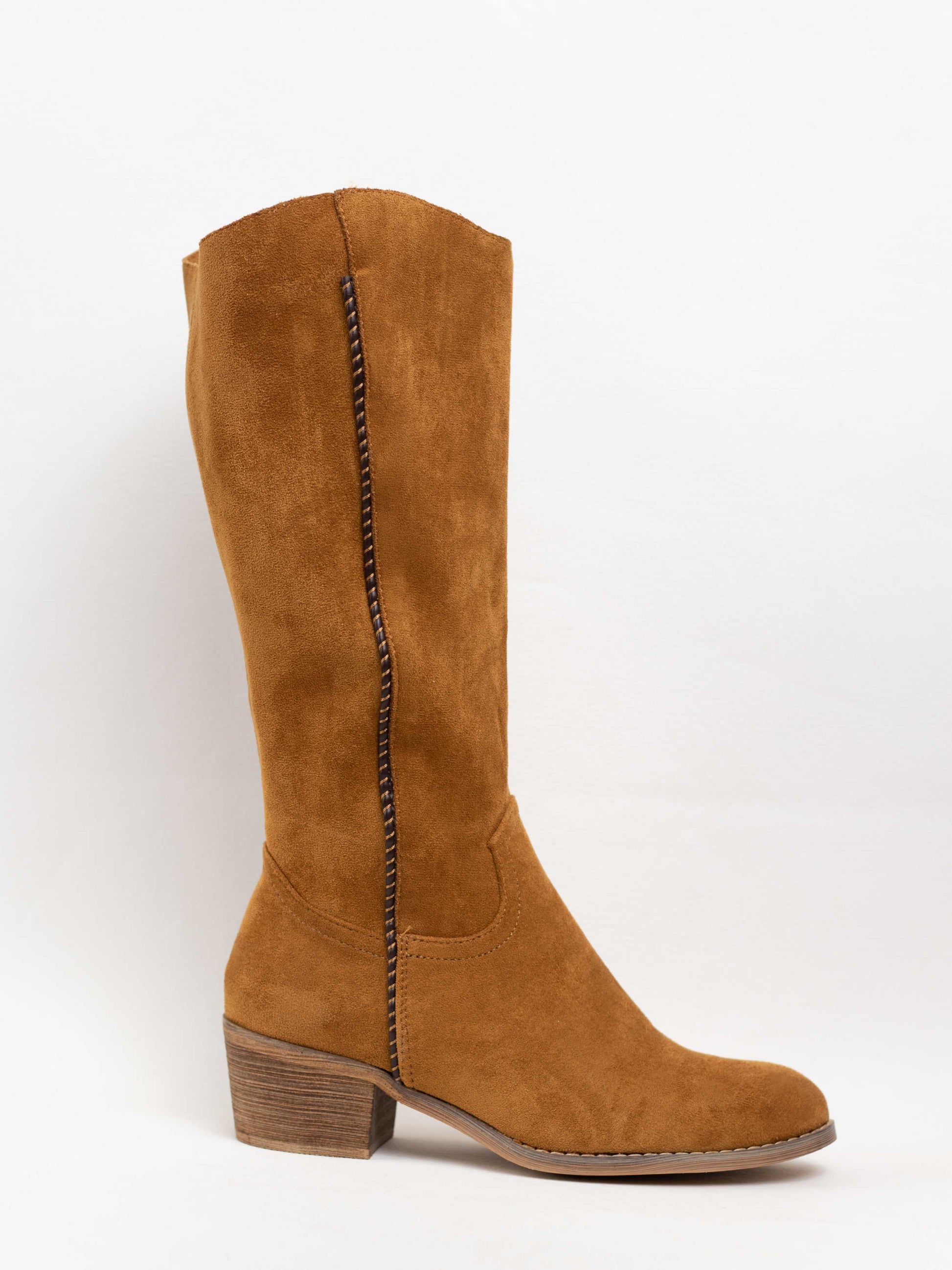 botas cowboy con tacon bajo Camel 38