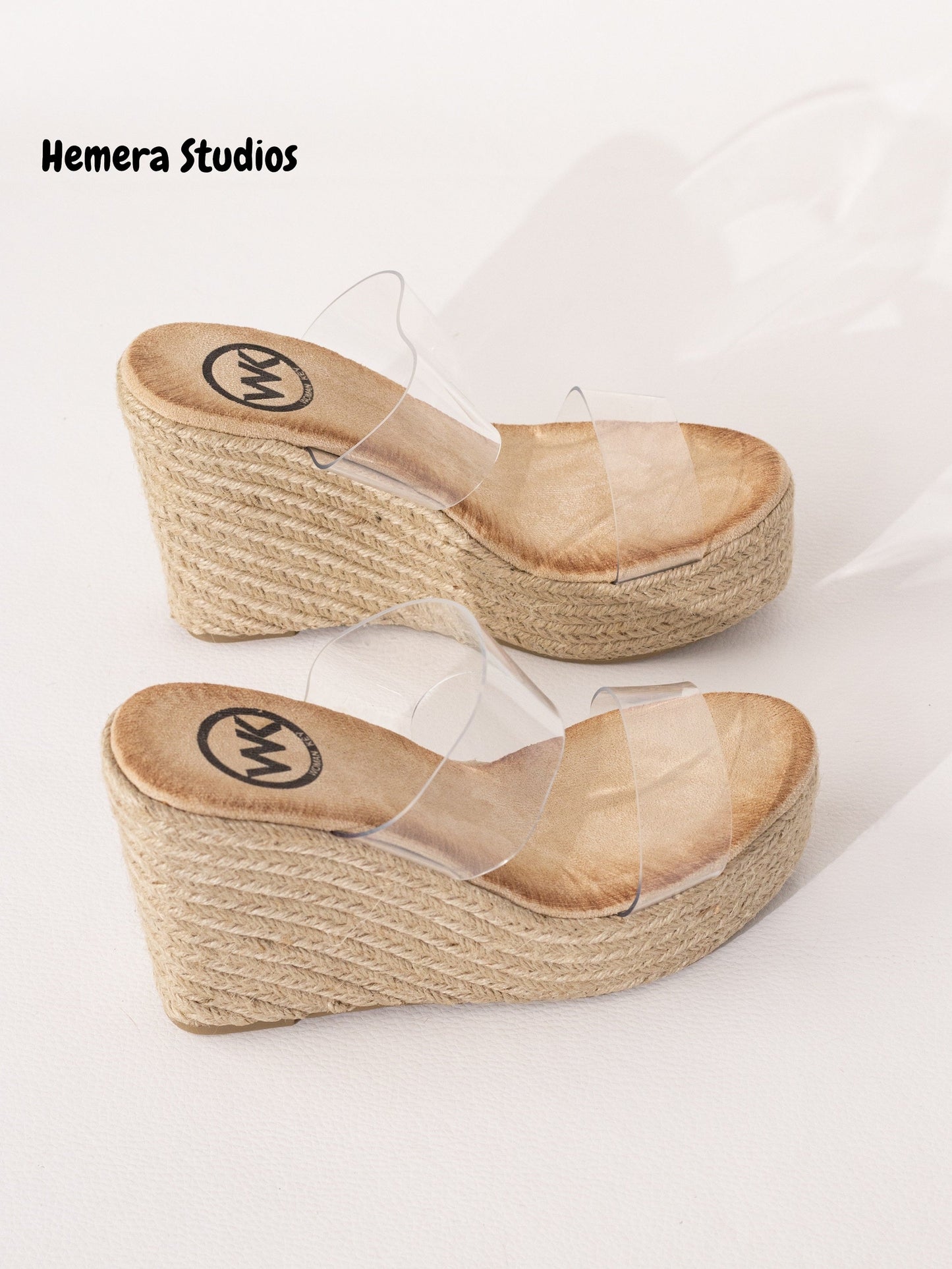 hemera studios esparto wedge sandals platform women summer 2021 clear pvc espadrille handmade comfortable fashion Modelo Y15 (Tallan pequeño) 38