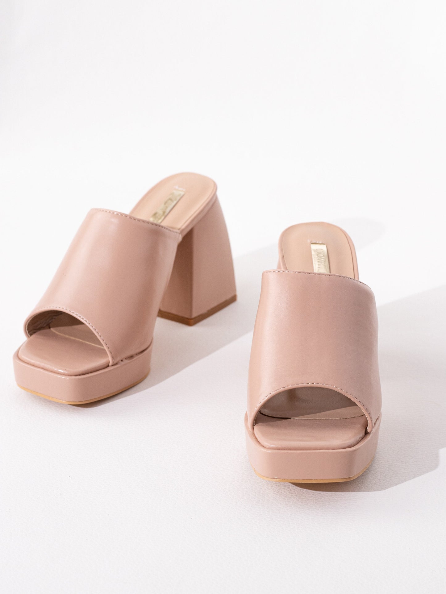 sandalias mules plataforma Nude 37